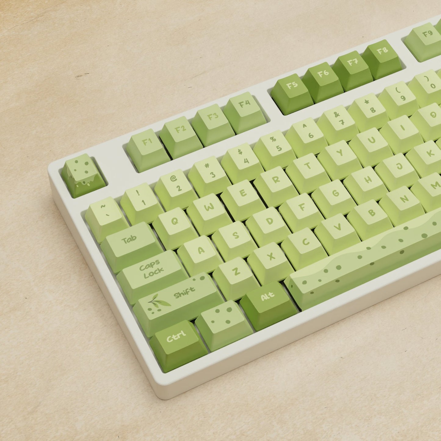 Matcha Boba Keycaps - Goblintechkeys