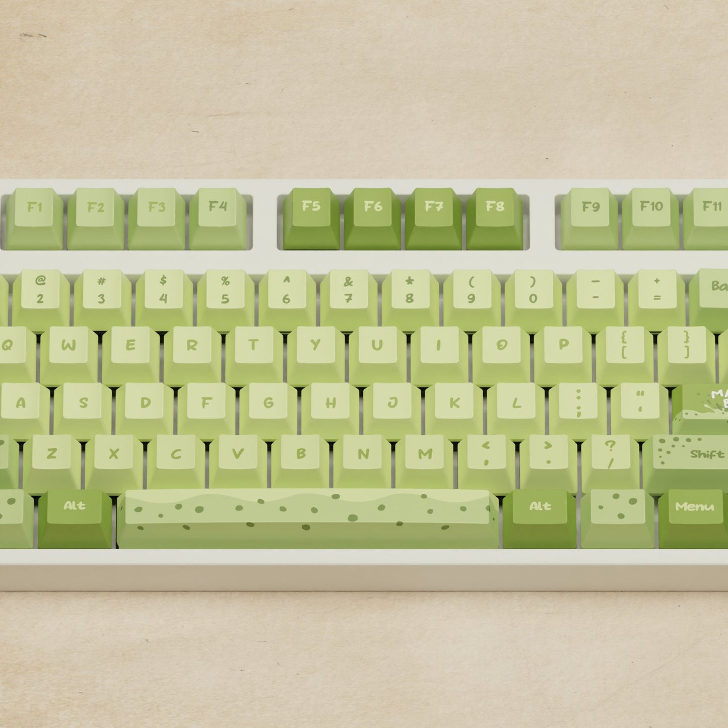 Matcha Boba Keycaps - Goblintechkeys