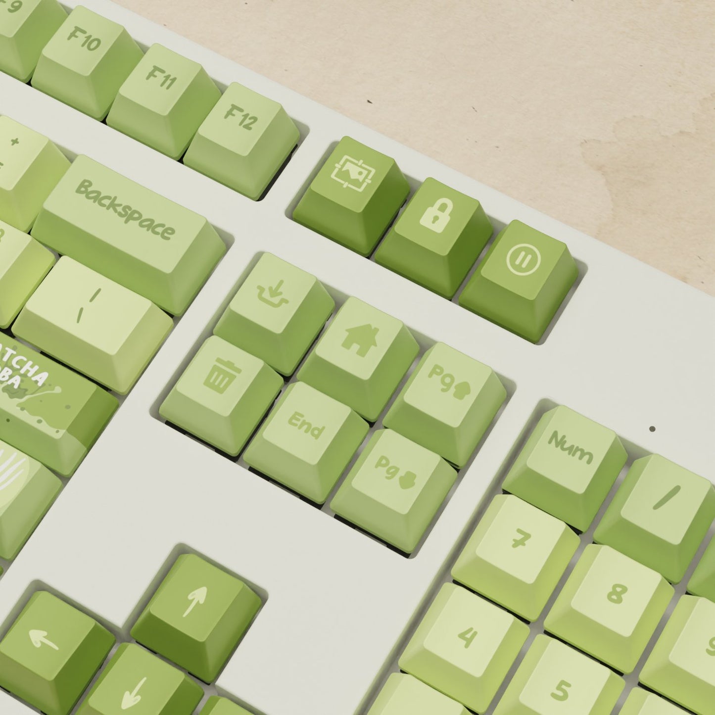 Matcha Boba Keycaps - Goblintechkeys