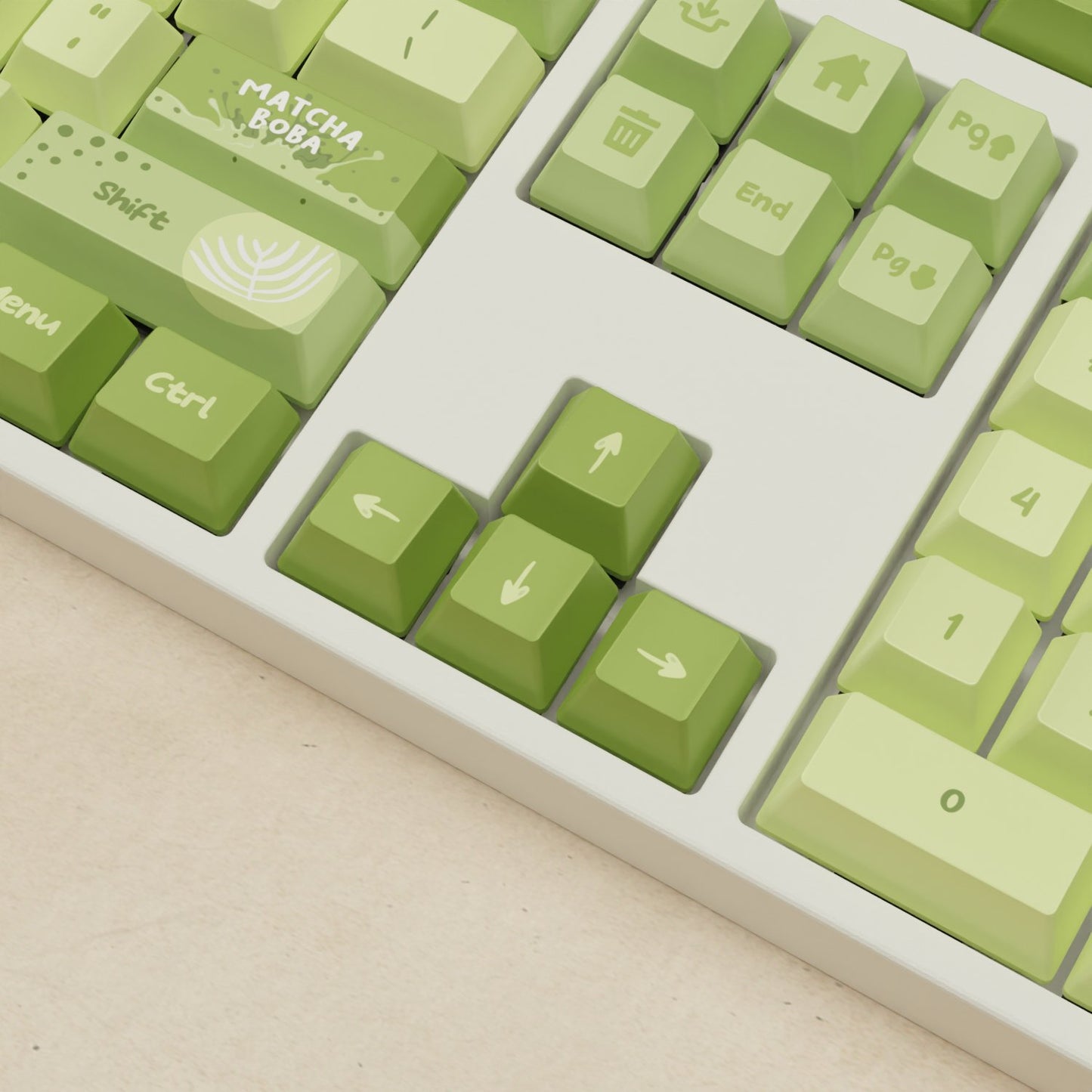 Matcha Boba Keycaps - Goblintechkeys
