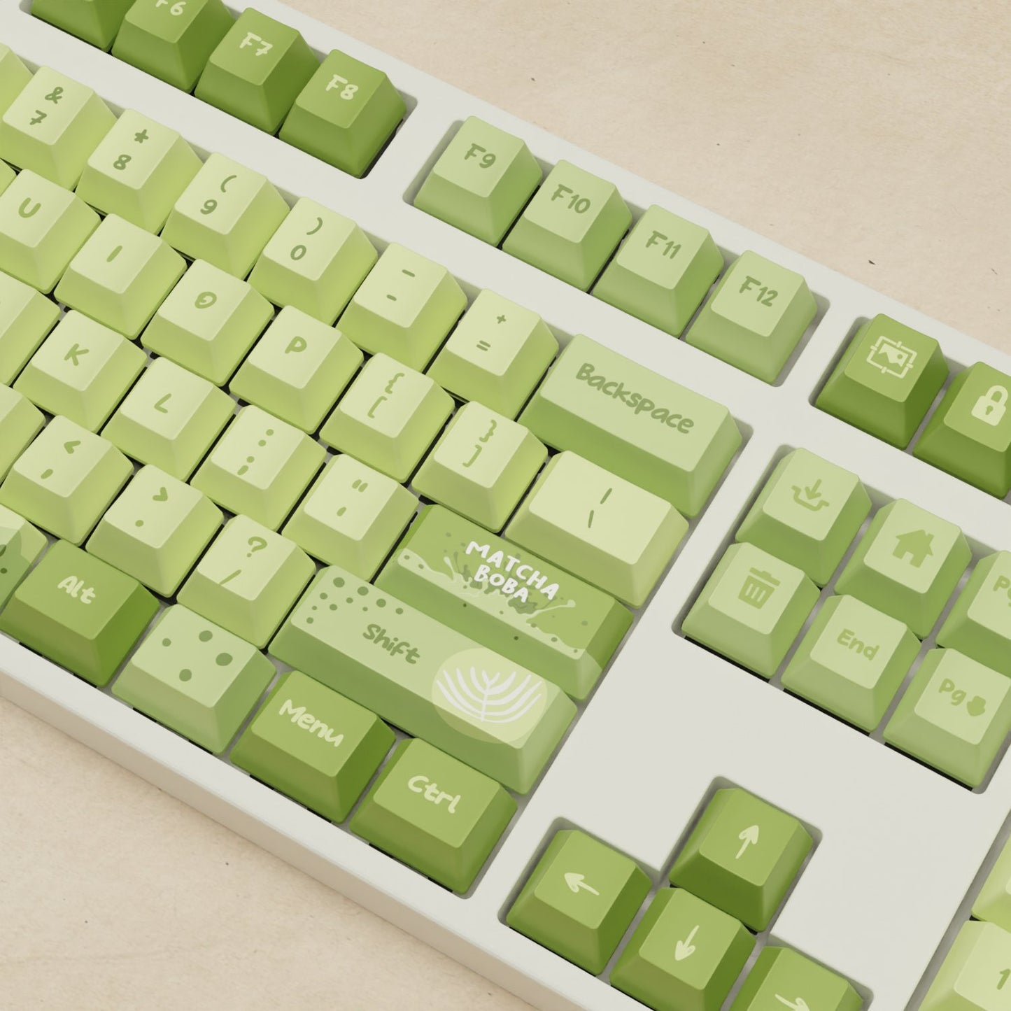 Matcha Boba Keycaps - Goblintechkeys