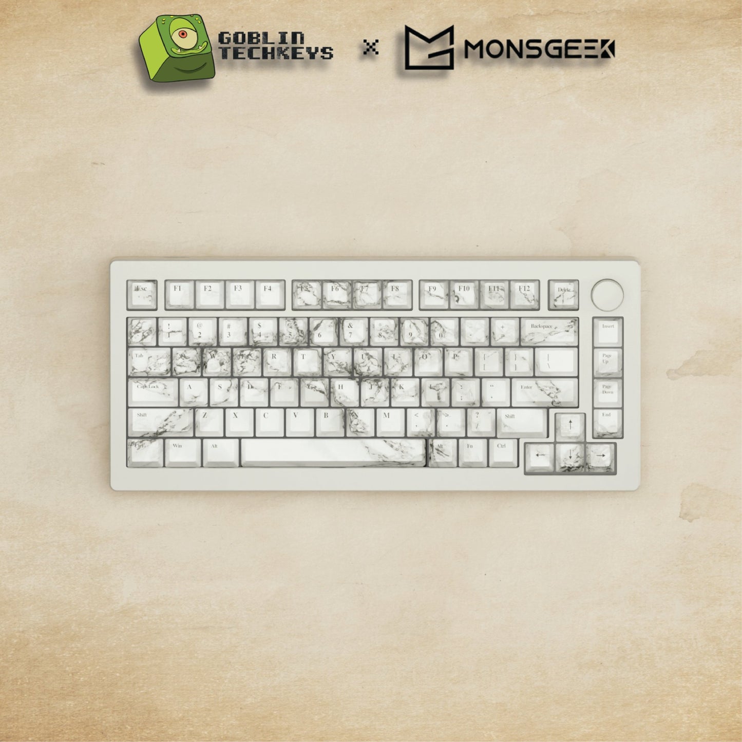 Monsgeek M1W - 75% Blender 3D (Marble) Mechanical Keyboard - Goblintechkeys