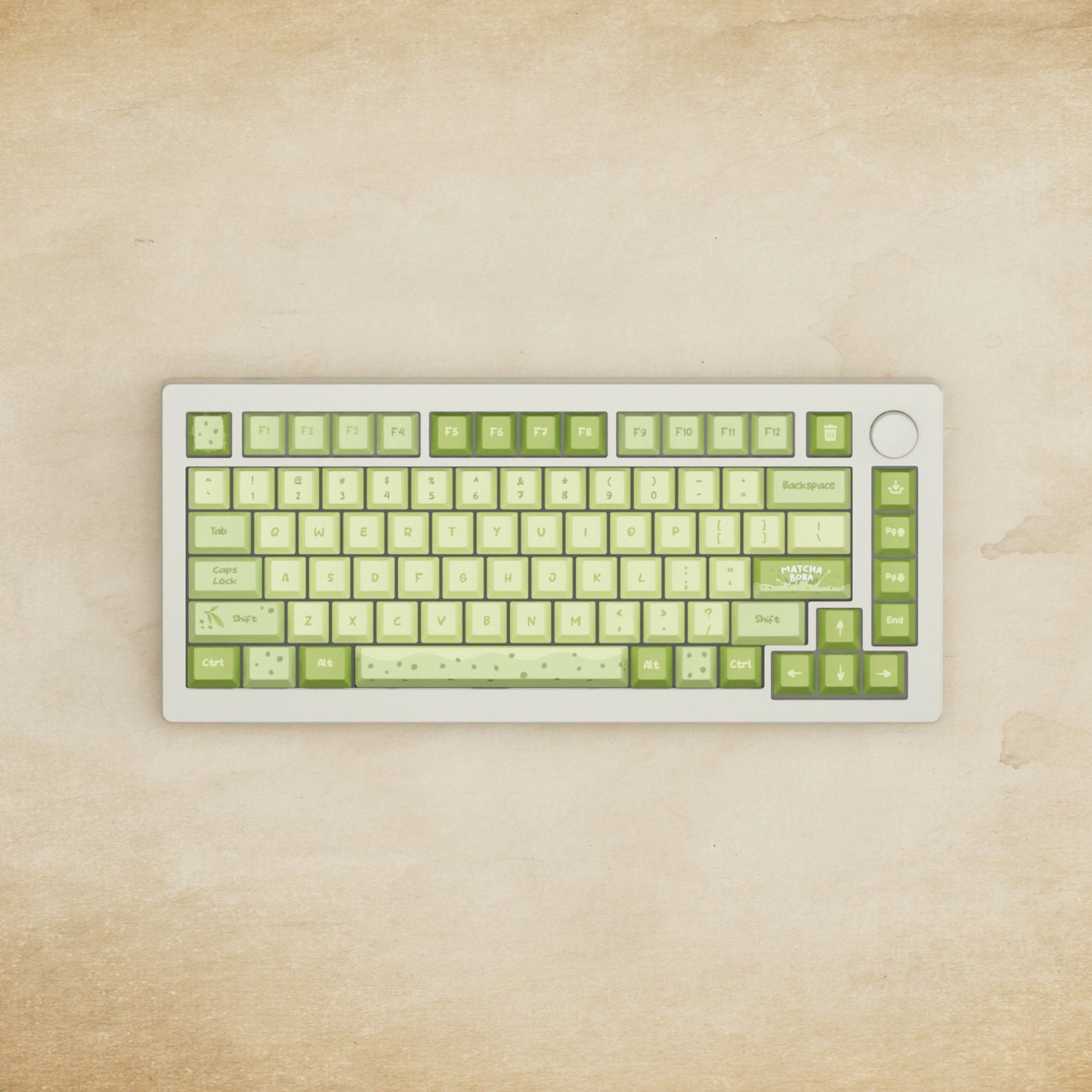 Monsgeek M1W - 75% Blender 3D ( Matcha Boba) Mechanical Keyboard - Goblintechkeys
