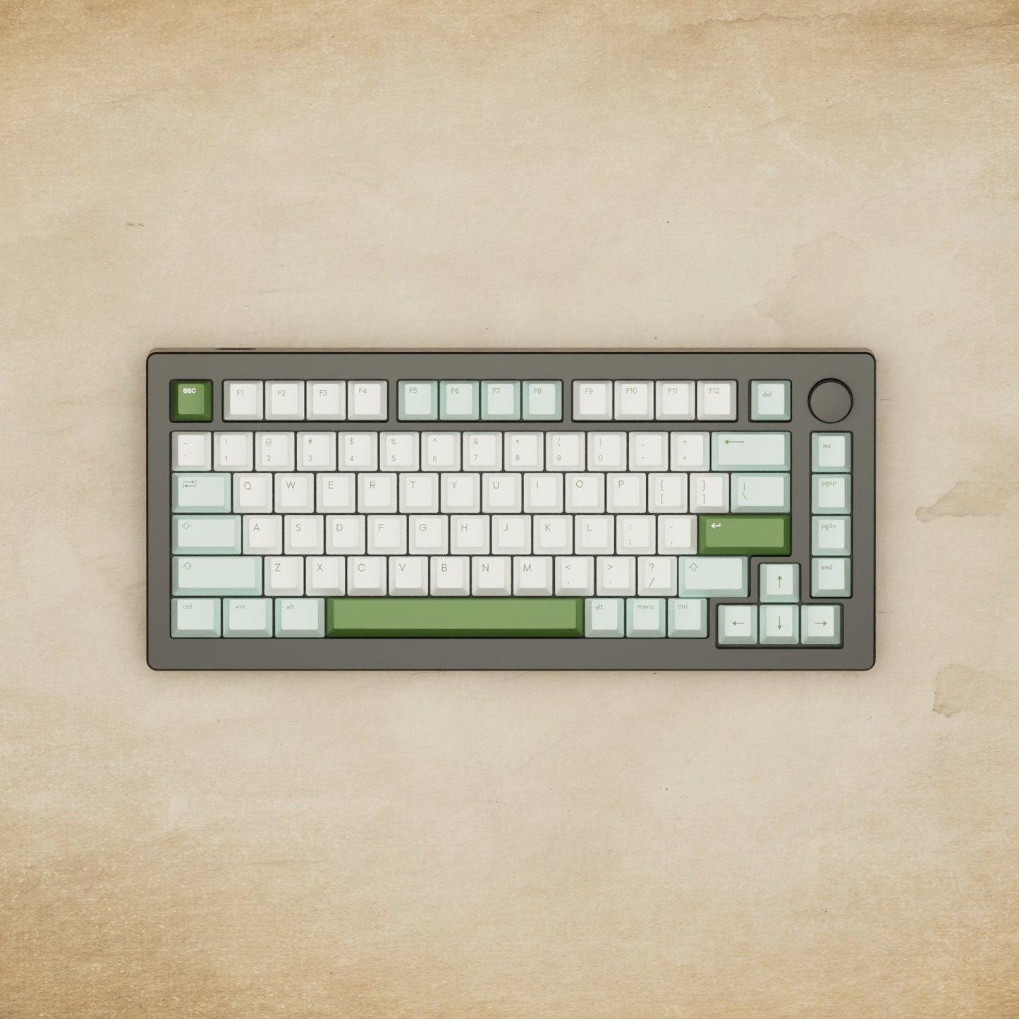Monsgeek M1W - 75% Blender 3D ( Matcha ) Mechanical Keyboard - Goblintechkeys