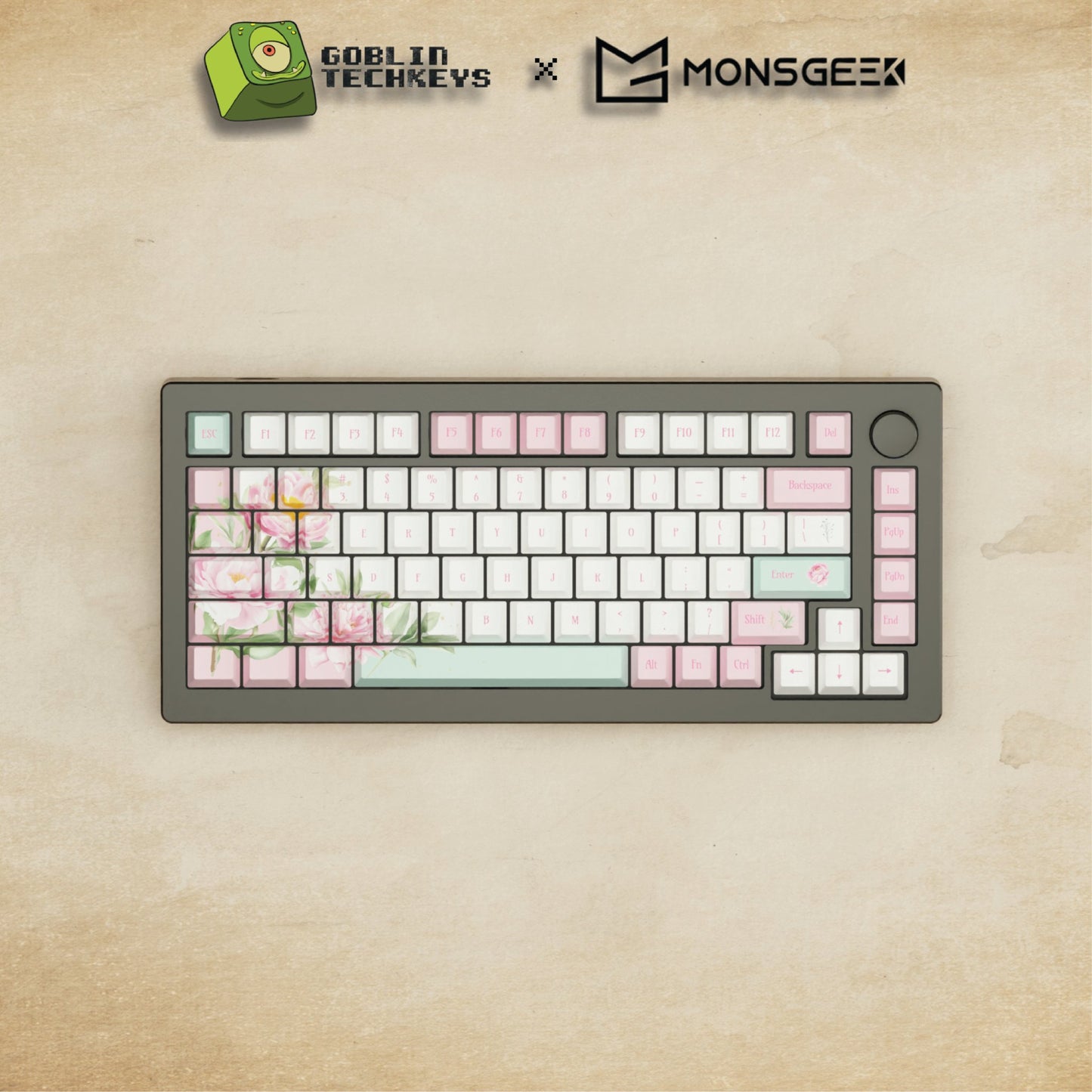 Monsgeek M1W - 75% Blender 3D ( Peony ) Mechanical Keyboard - Goblintechkeys