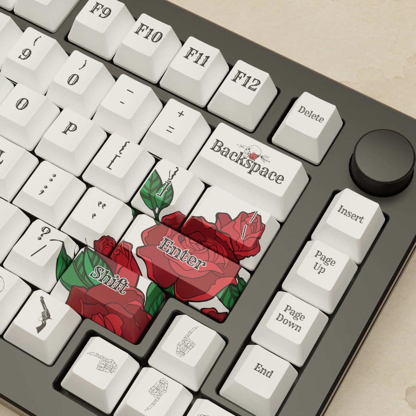 Monsgeek M1W - 75% Blender 3D ( Skull & Roses ) Mechanical Keyboard - Goblintechkeys