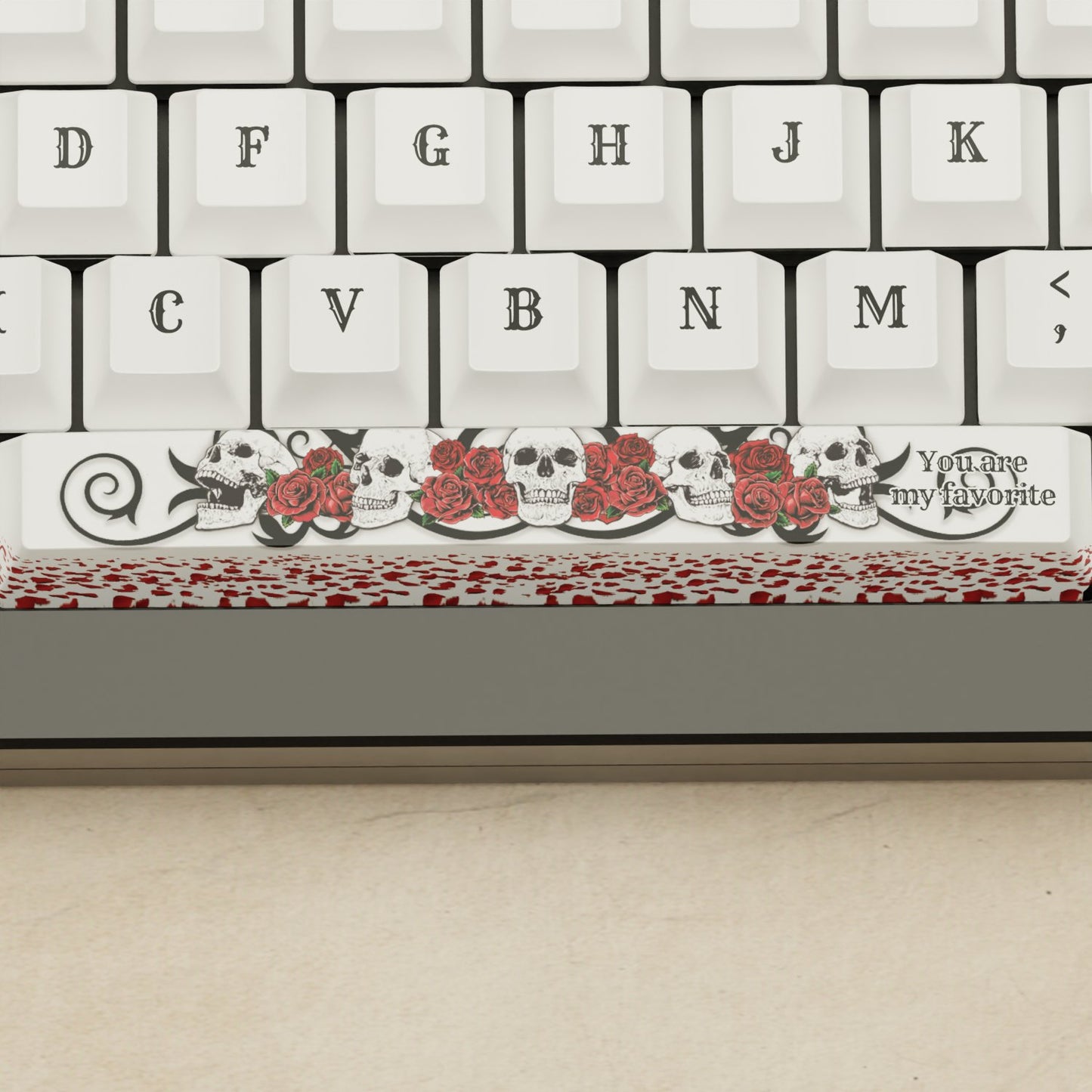 Monsgeek M1W - 75% Blender 3D ( Skull & Roses ) Mechanical Keyboard - Goblintechkeys