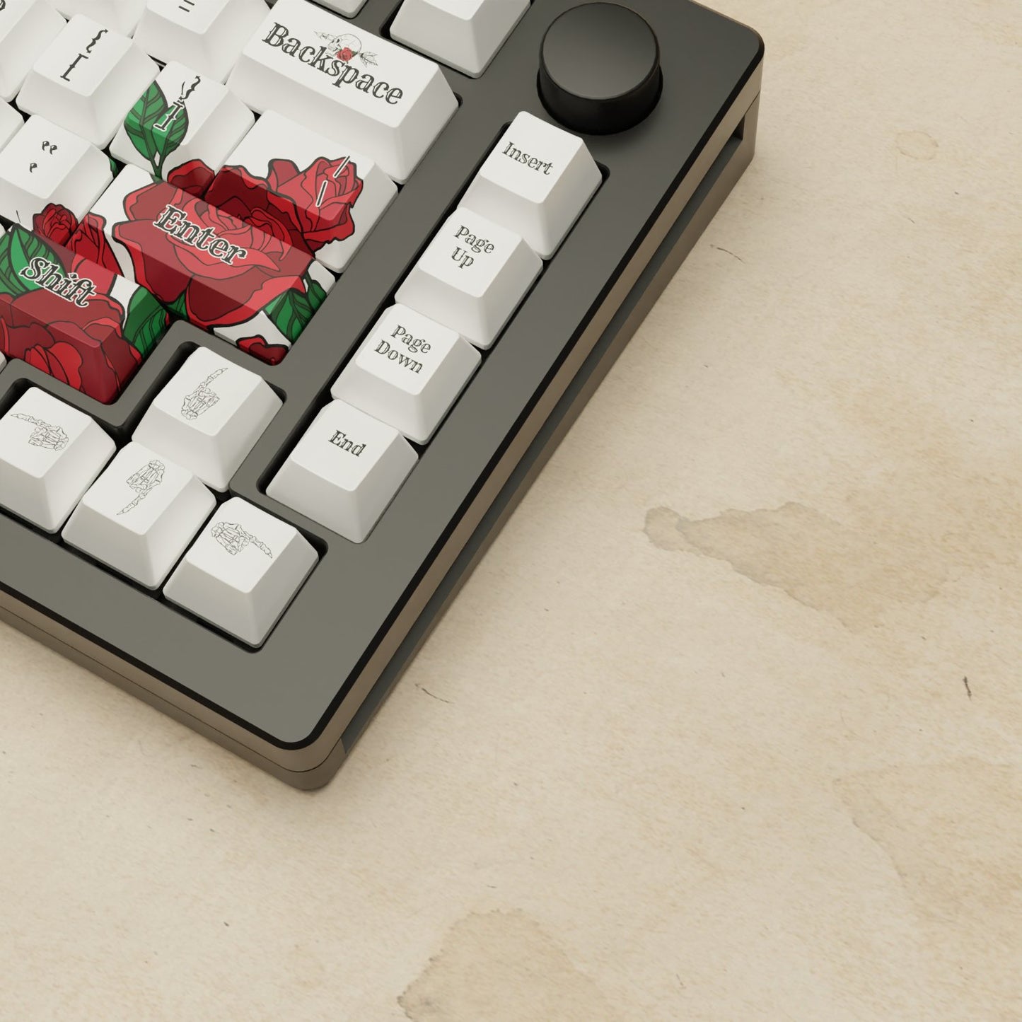 Monsgeek M1W - 75% Blender 3D ( Skull & Roses ) Mechanical Keyboard - Goblintechkeys