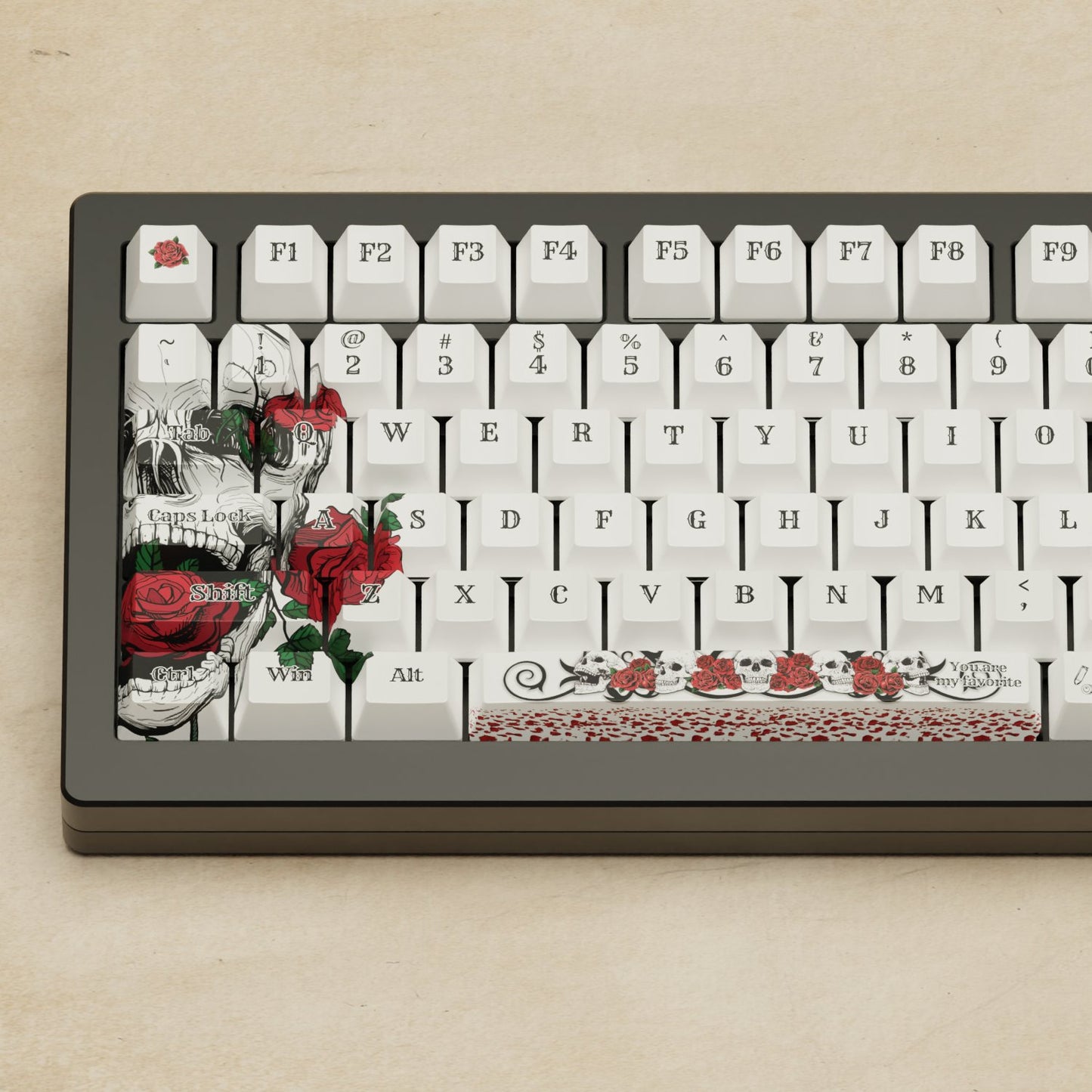 Monsgeek M1W - 75% Blender 3D ( Skull & Roses ) Mechanical Keyboard - Goblintechkeys