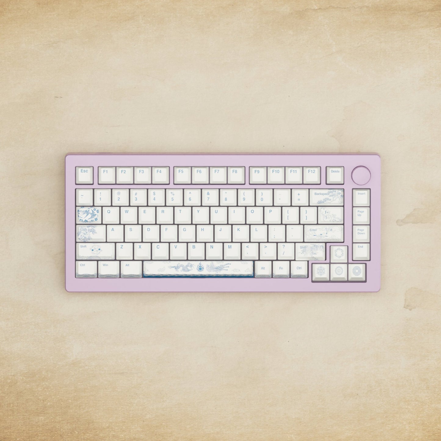 Monsgeek M1W - 75% Blue Pottery Mechanical Keyboard - Goblintechkeys