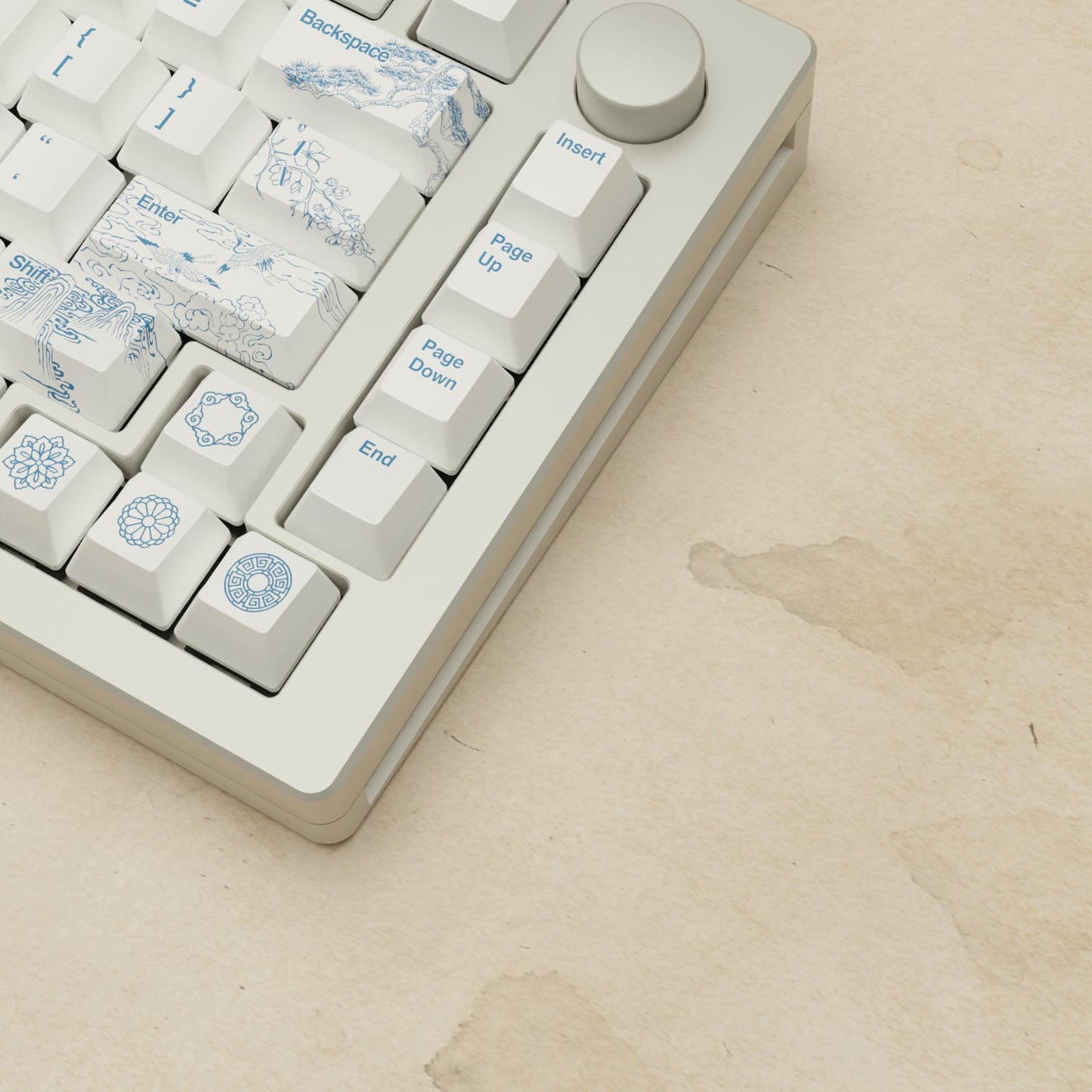 Monsgeek M1W - 75% Blue Pottery Mechanical Keyboard - Goblintechkeys