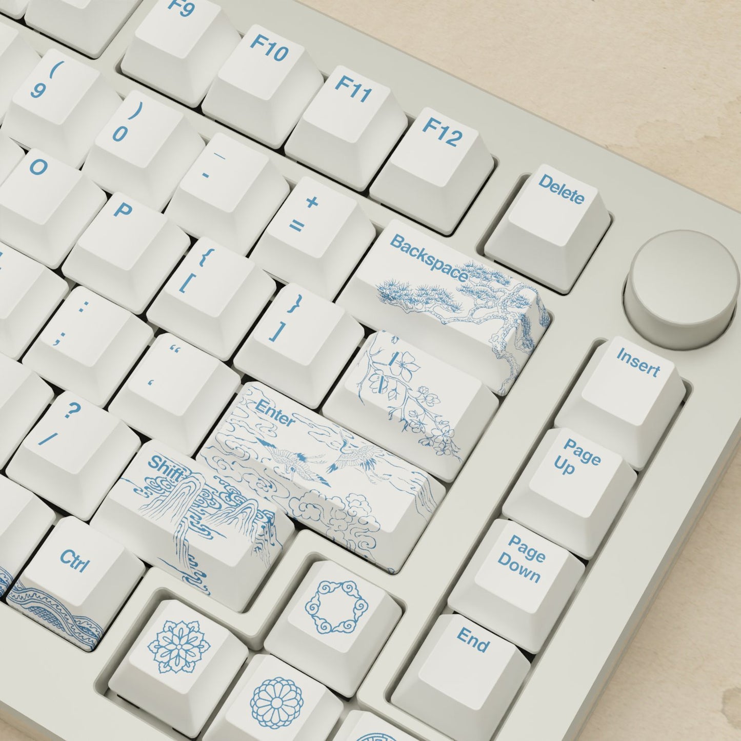 Monsgeek M1W - 75% Blue Pottery Mechanical Keyboard - Goblintechkeys