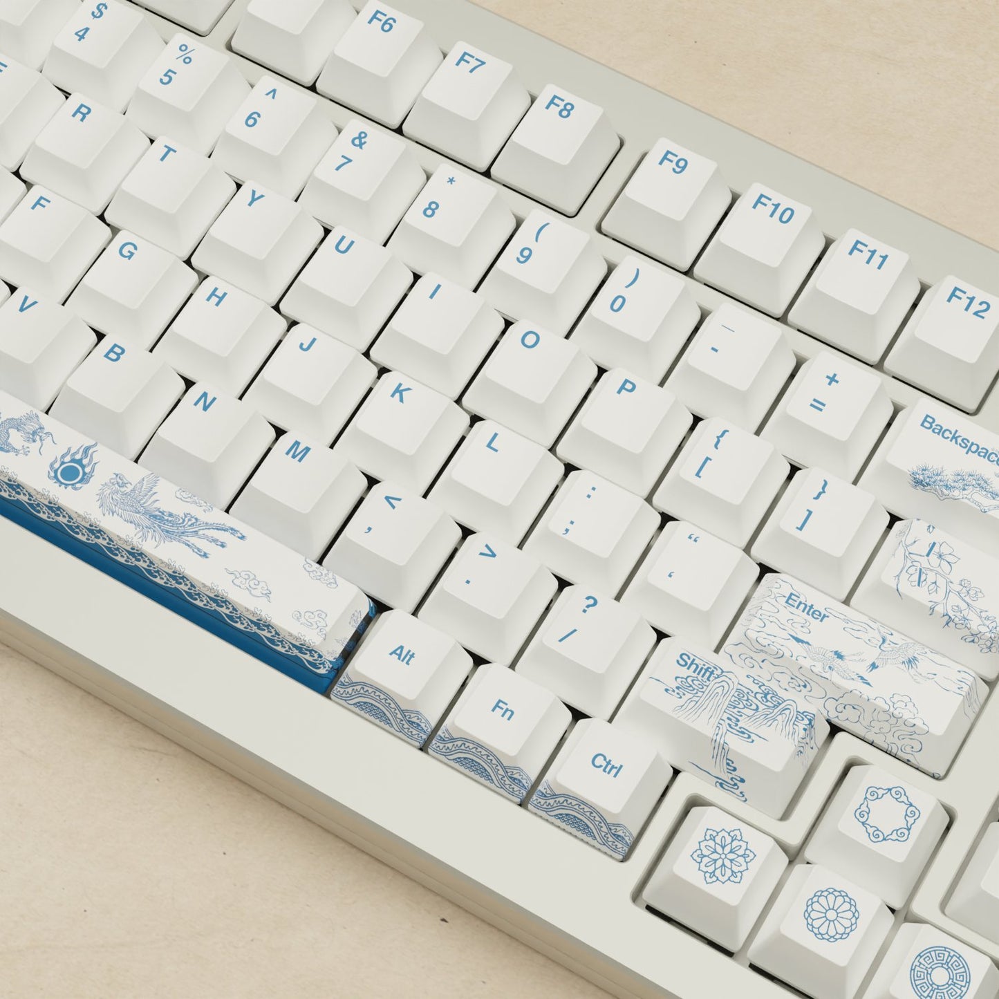 Monsgeek M1W - 75% Blue Pottery Mechanical Keyboard - Goblintechkeys