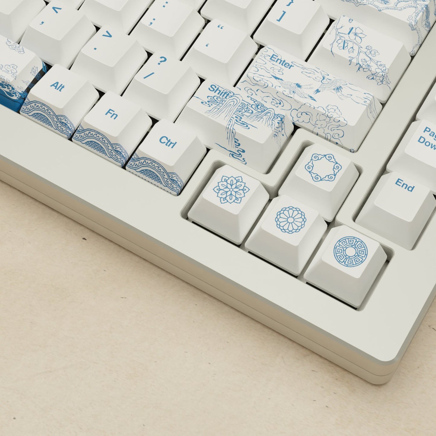 Monsgeek M1W - 75% Blue Pottery Mechanical Keyboard - Goblintechkeys