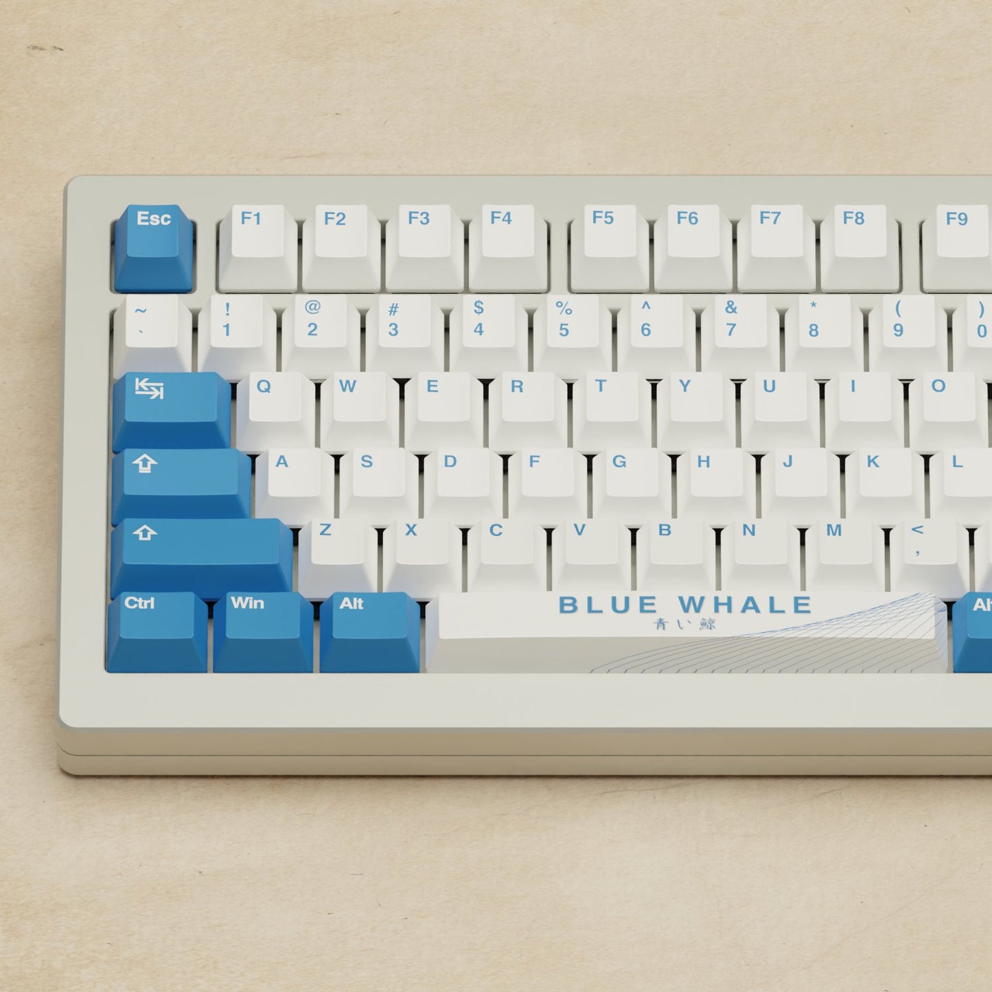 Monsgeek M1W - 75% Blue Whale Mechanical Keyboard - Goblintechkeys