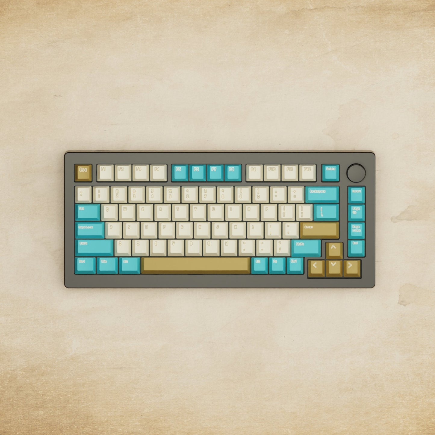 Monsgeek M1W - 75% Creamy Blue Mechanical Keyboard - Goblintechkeys