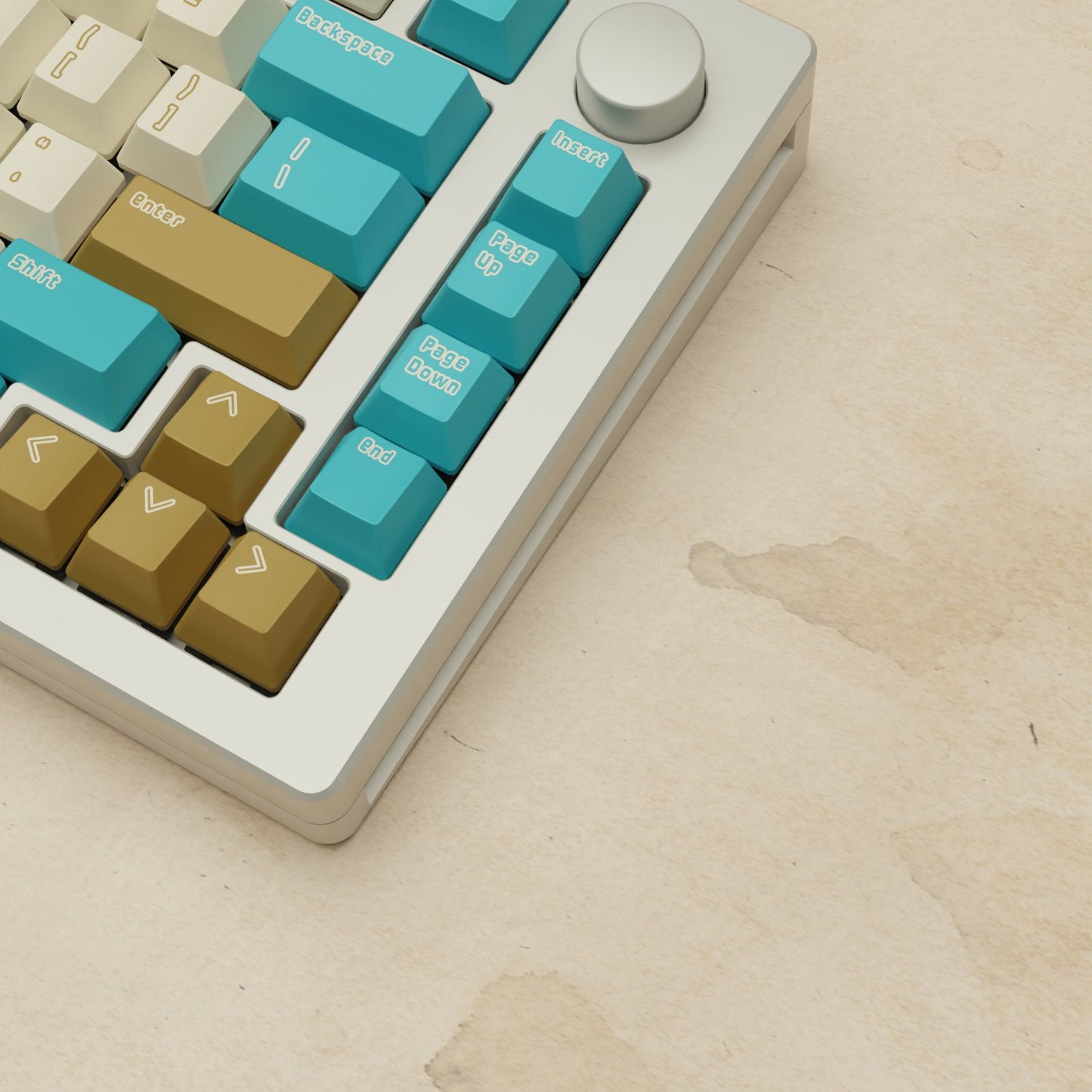 Monsgeek M1W - 75% Creamy Blue Mechanical Keyboard - Goblintechkeys