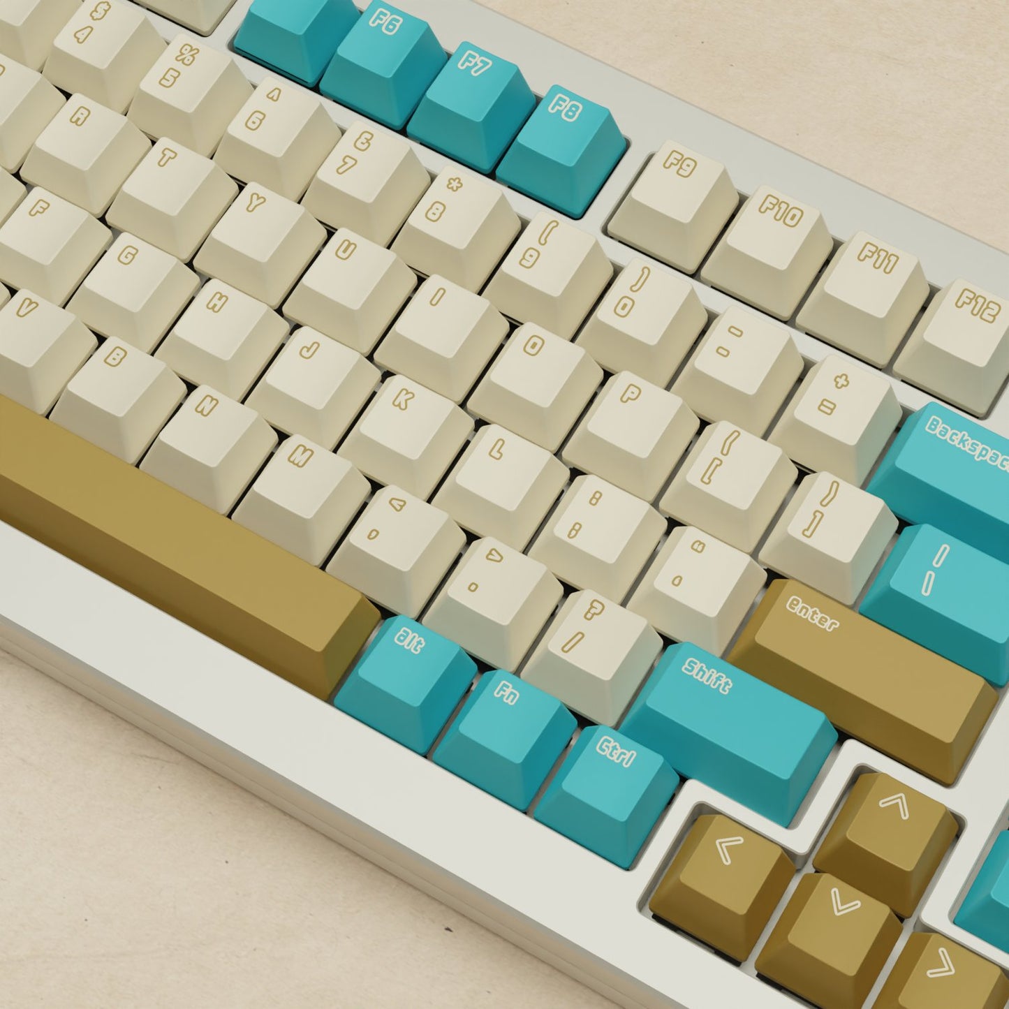 Monsgeek M1W - 75% Creamy Blue Mechanical Keyboard - Goblintechkeys