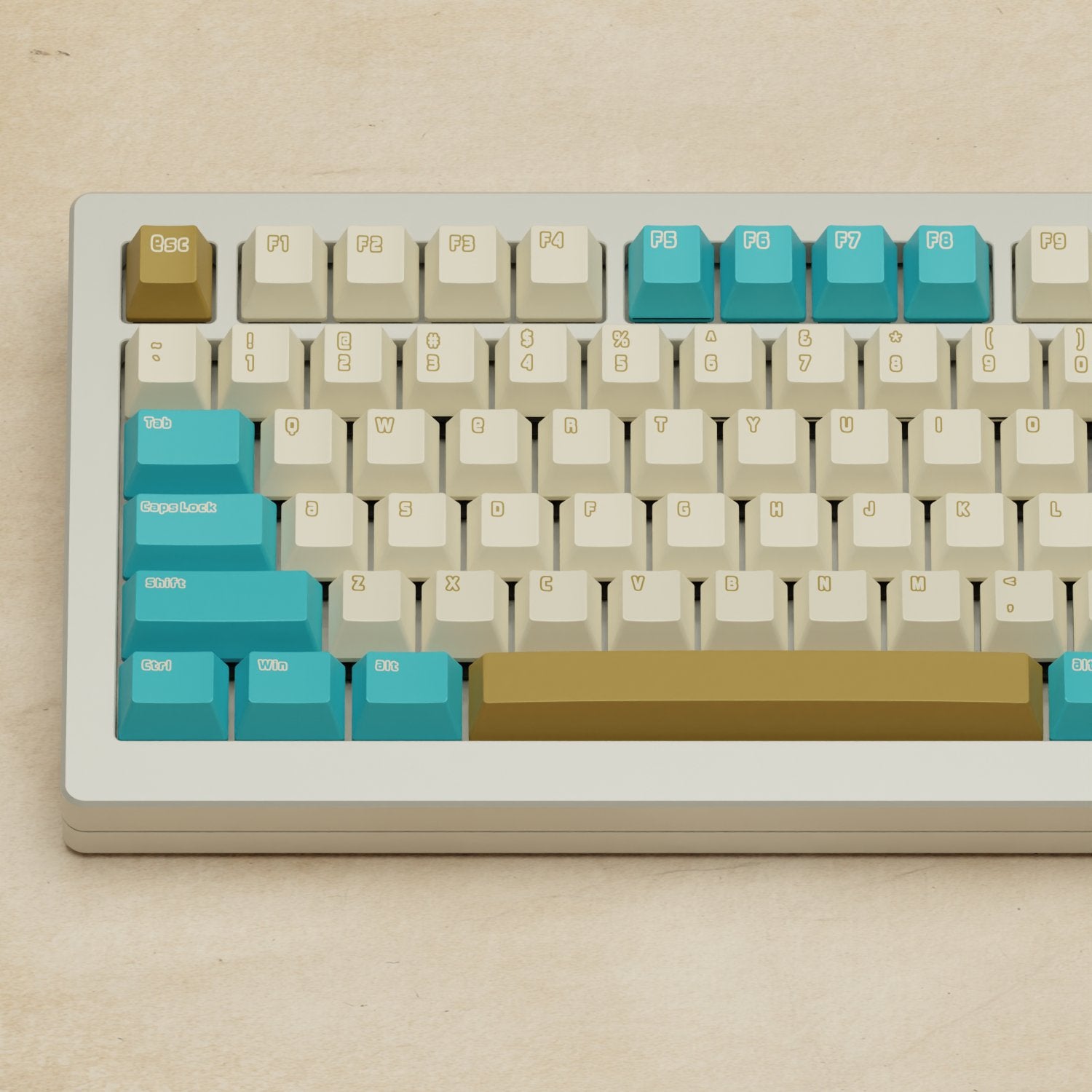 Monsgeek M1W - 75% Creamy Blue Mechanical Keyboard - Goblintechkeys