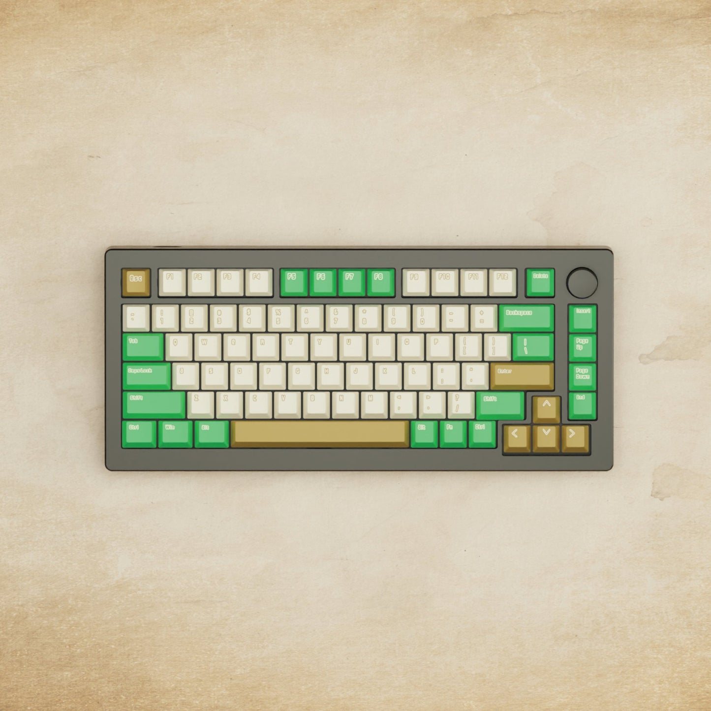 Monsgeek M1W - 75% Creamy Green Mechanical Keyboard - Goblintechkeys