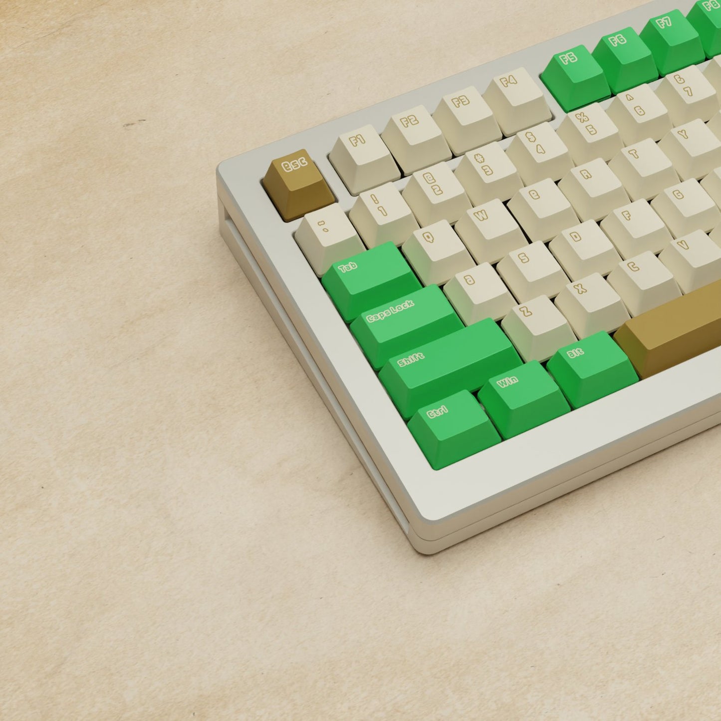 Monsgeek M1W - 75% Creamy Green Mechanical Keyboard - Goblintechkeys