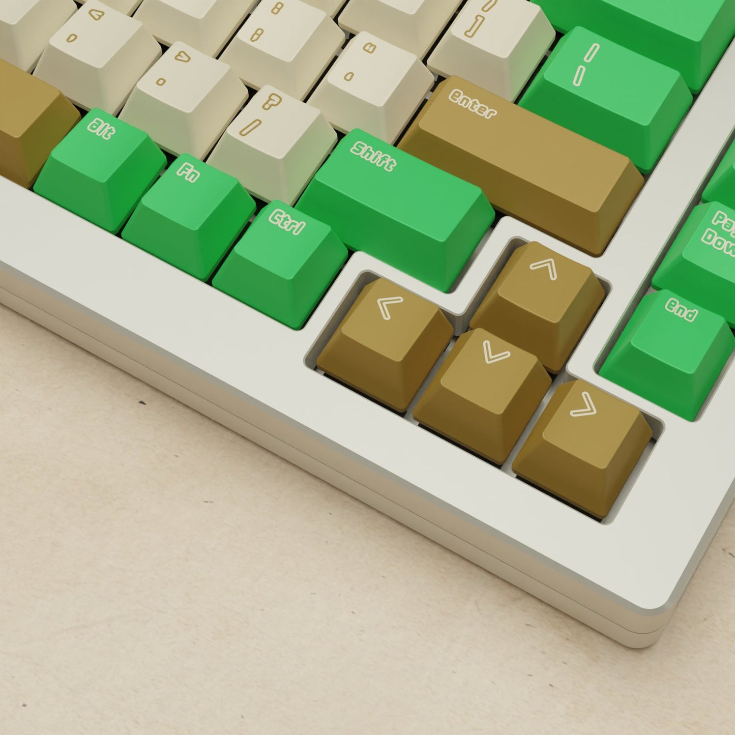 Monsgeek M1W - 75% Creamy Green Mechanical Keyboard - Goblintechkeys