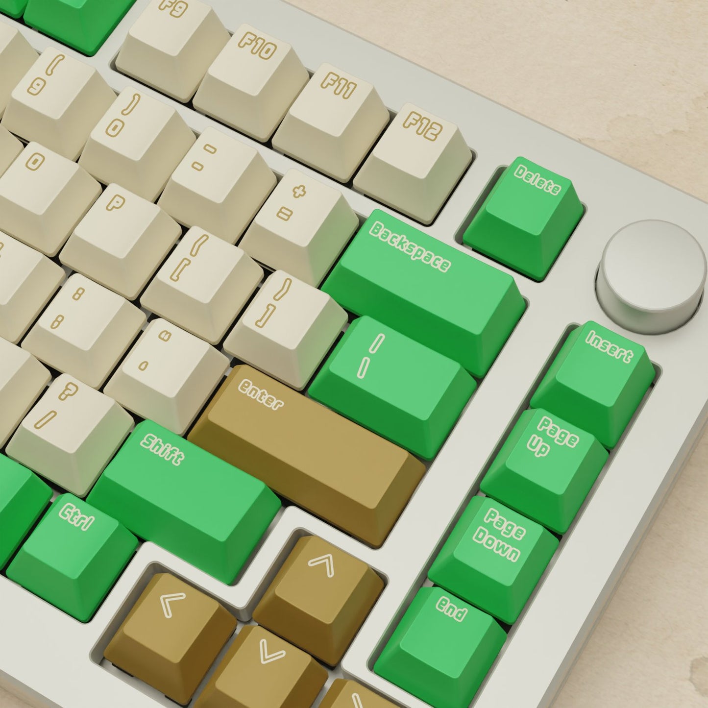 Monsgeek M1W - 75% Creamy Green Mechanical Keyboard - Goblintechkeys