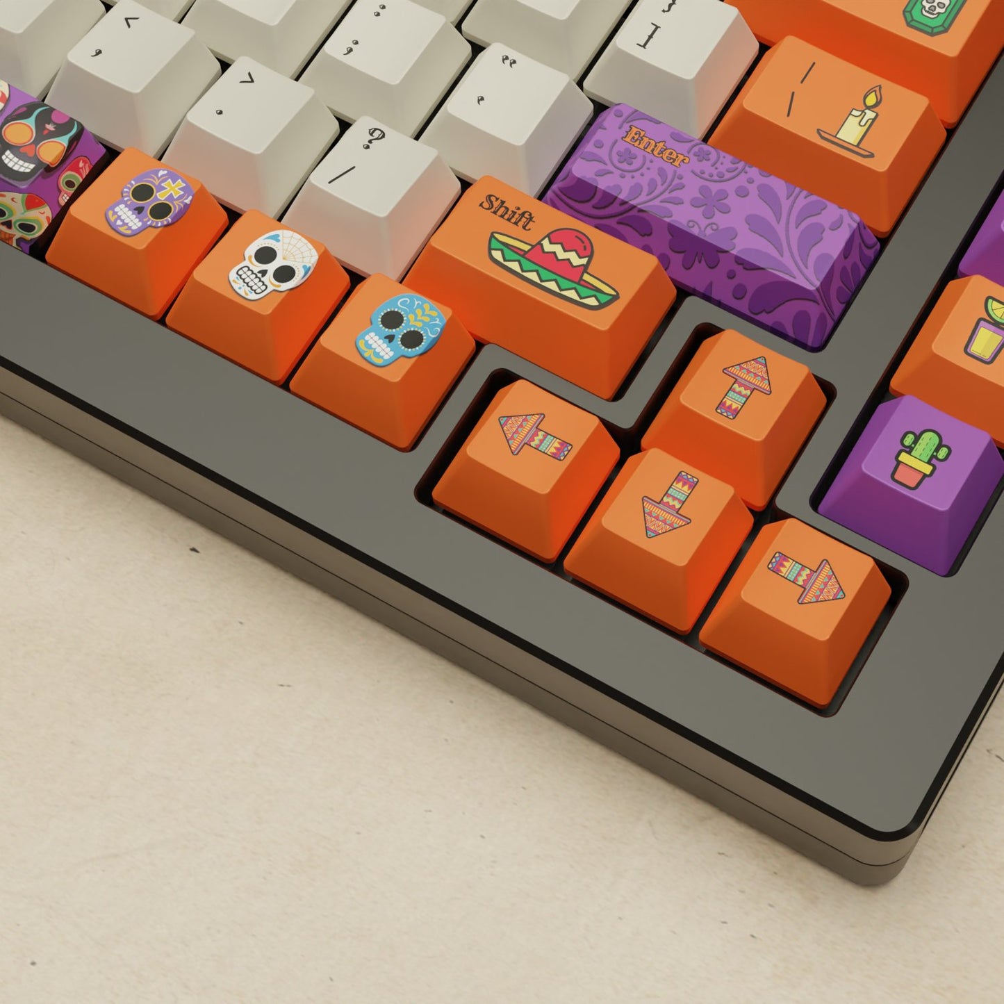 Monsgeek M1W - 75% Dia De Muertos Mechanical Keyboard - Goblintechkeys