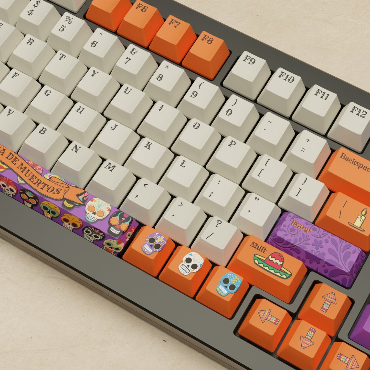Monsgeek M1W - 75% Dia De Muertos Mechanical Keyboard - Goblintechkeys