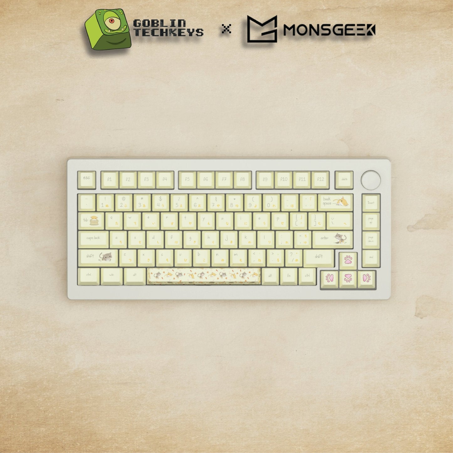 Monsgeek M1W - 75% Meowcaps Mechanical Keyboard - Goblintechkeys