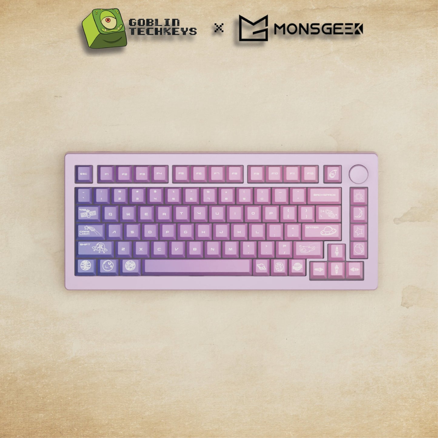 Monsgeek M1W - 75% Nebula Mechanical Keyboard - Goblintechkeys