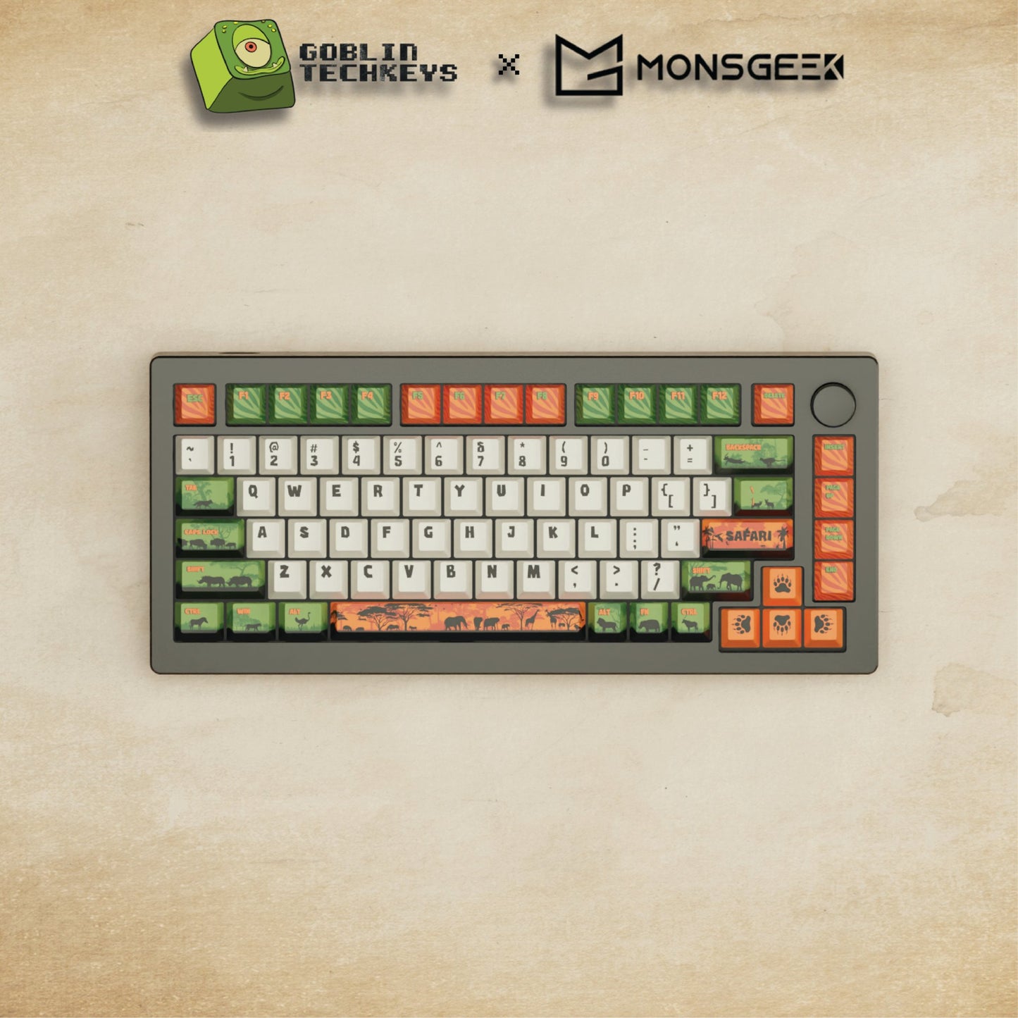 Monsgeek M1W - 75% Safari Mechanical Keyboard - Goblintechkeys