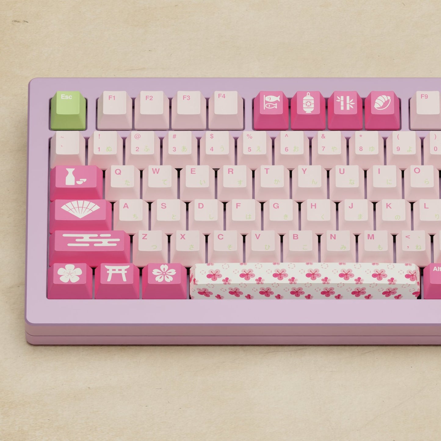 Monsgeek M1W - 75% Sakura Mechanical Keyboard - Goblintechkeys