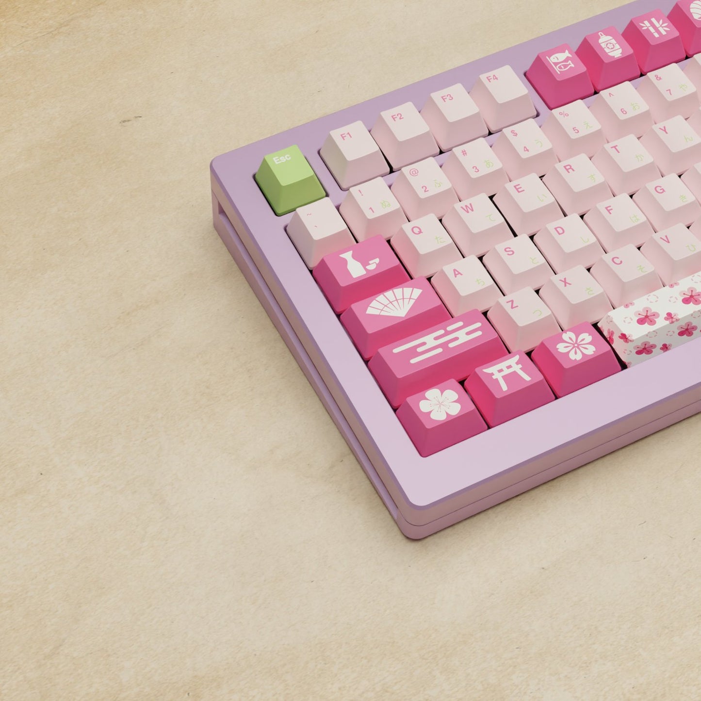Monsgeek M1W - 75% Sakura Mechanical Keyboard - Goblintechkeys