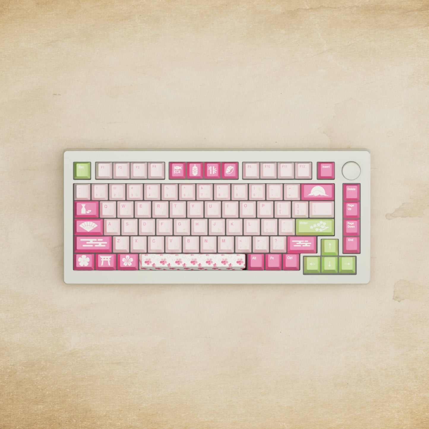 Monsgeek M1W - 75% Sakura Mechanical Keyboard - Goblintechkeys