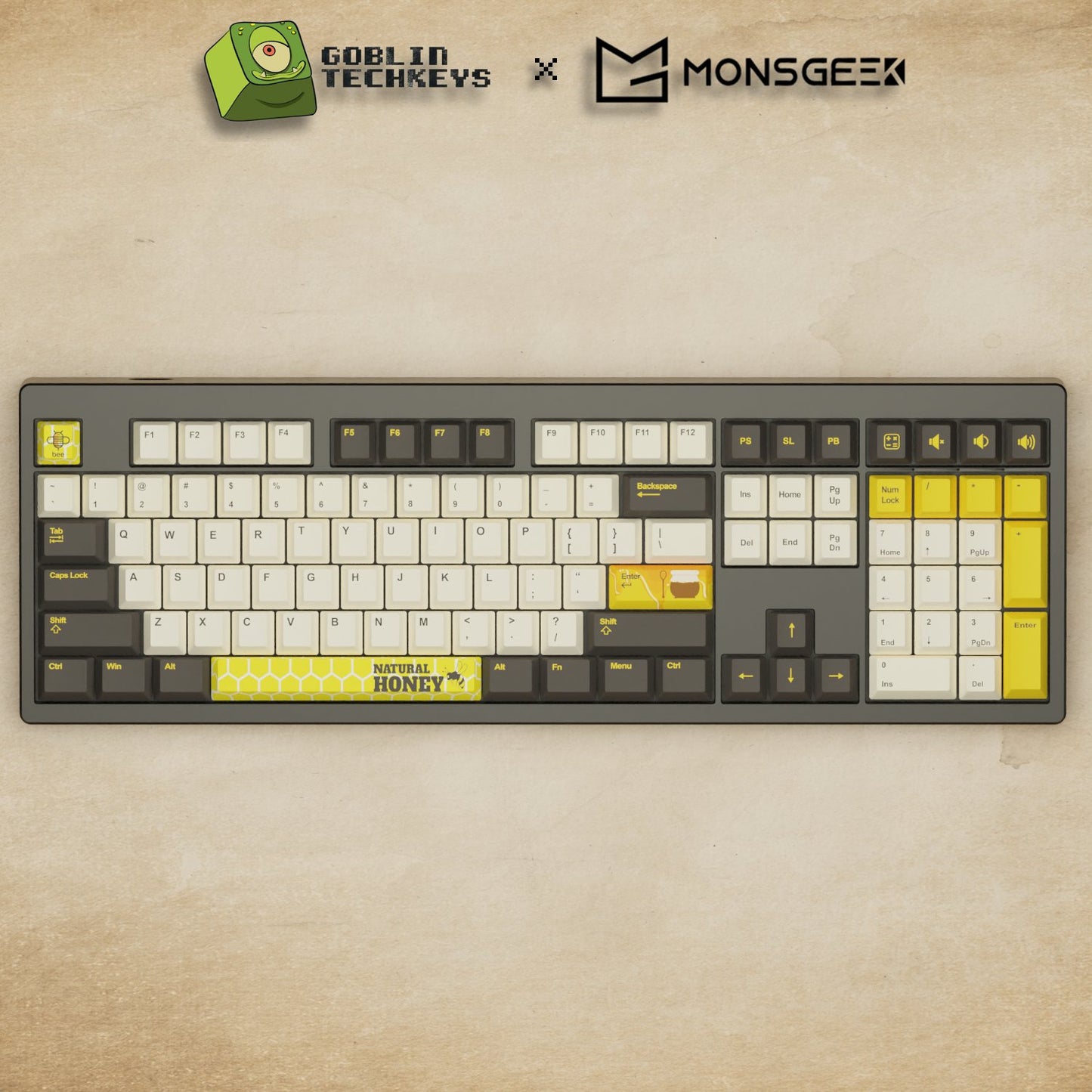 Monsgeek M5 - 100% Bee Mechanical Keyboard - Goblintechkeys