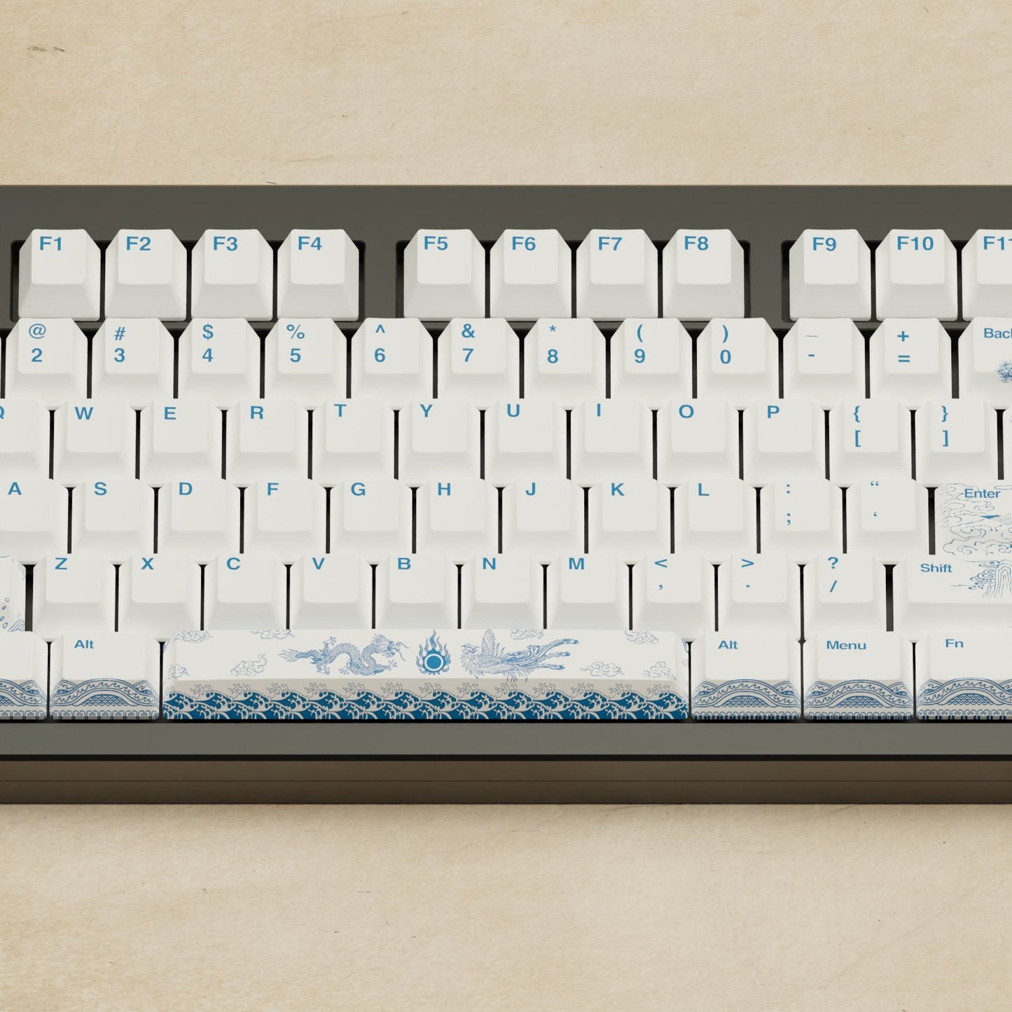 Monsgeek M5 - 100% Blue Pottery Mechanical Keyboard - Goblintechkeys