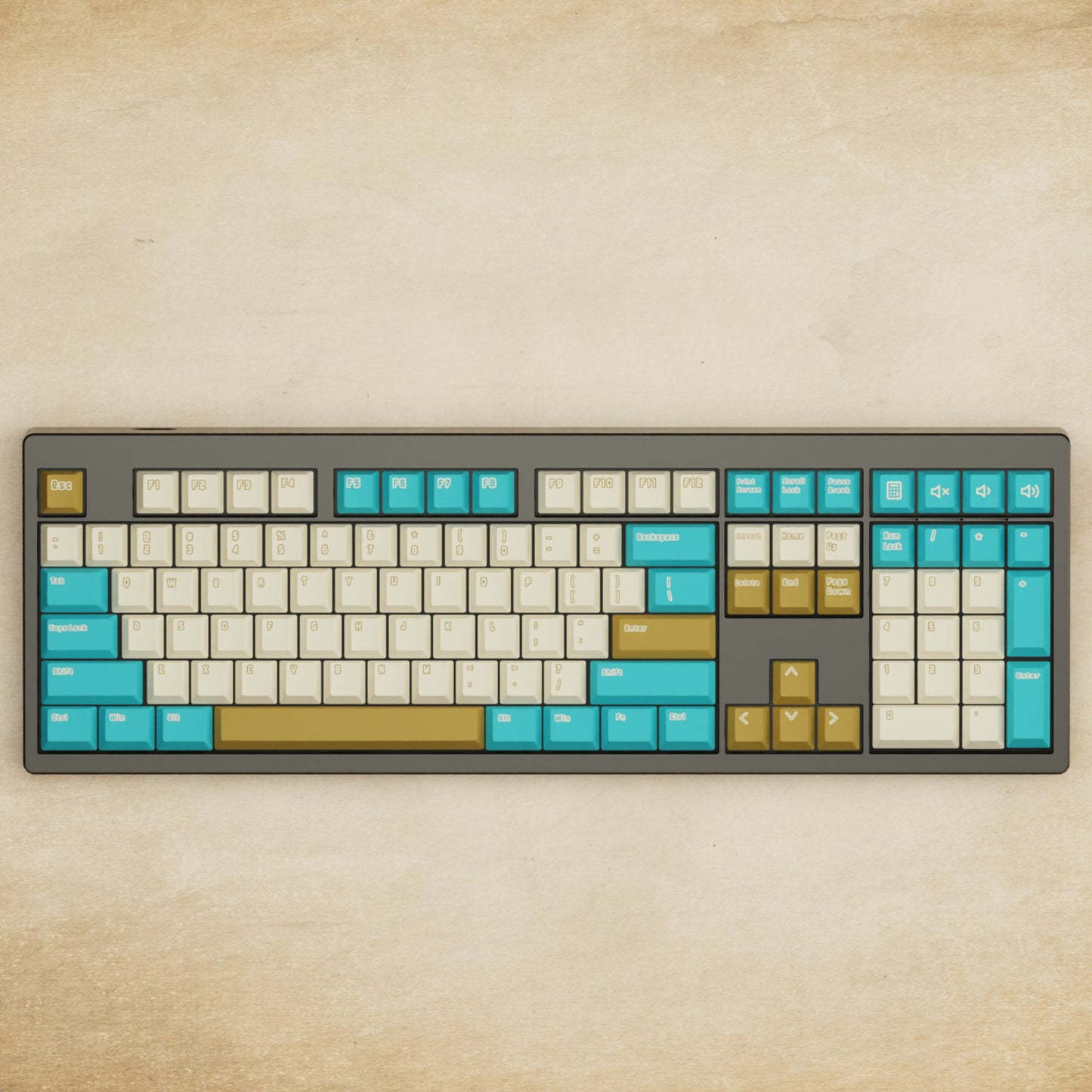 Monsgeek M5 - 100% Creamy Blue Mechanical Keyboard - Goblintechkeys