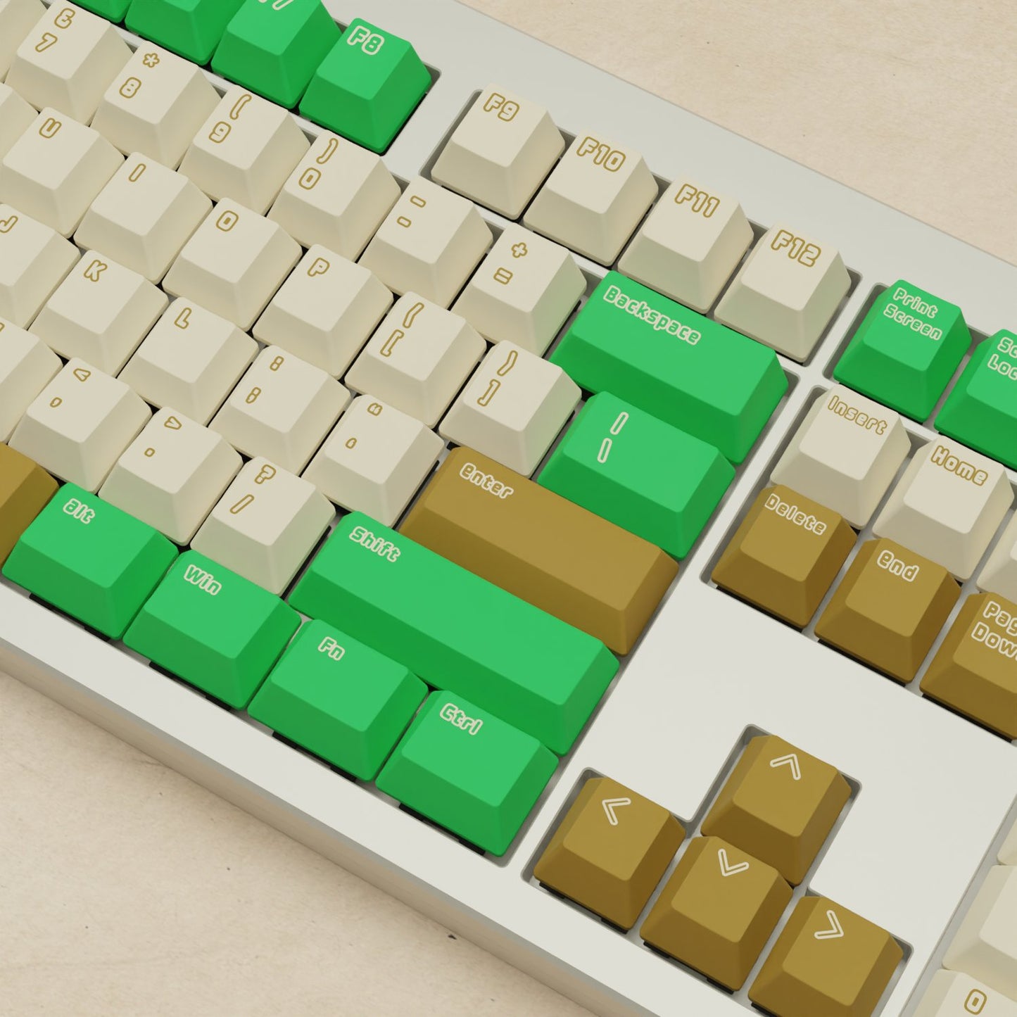 Monsgeek M5 - 100% Creamy Green Mechanical Keyboard - Goblintechkeys