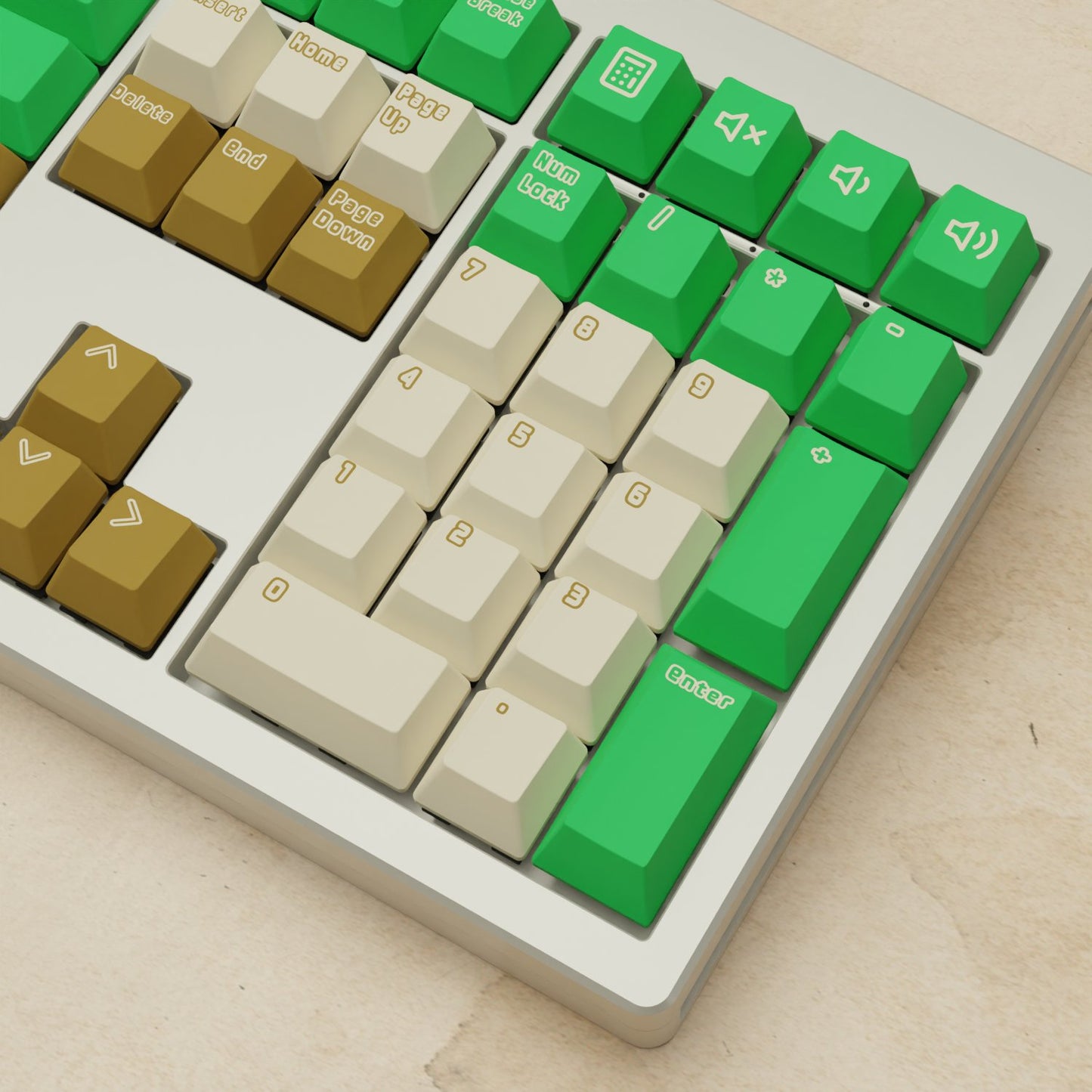 Monsgeek M5 - 100% Creamy Green Mechanical Keyboard - Goblintechkeys