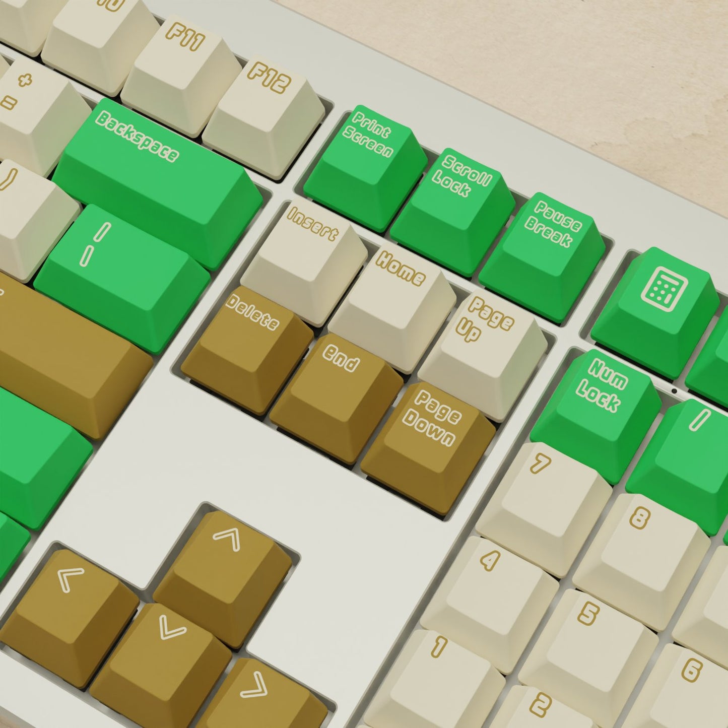 Monsgeek M5 - 100% Creamy Green Mechanical Keyboard - Goblintechkeys