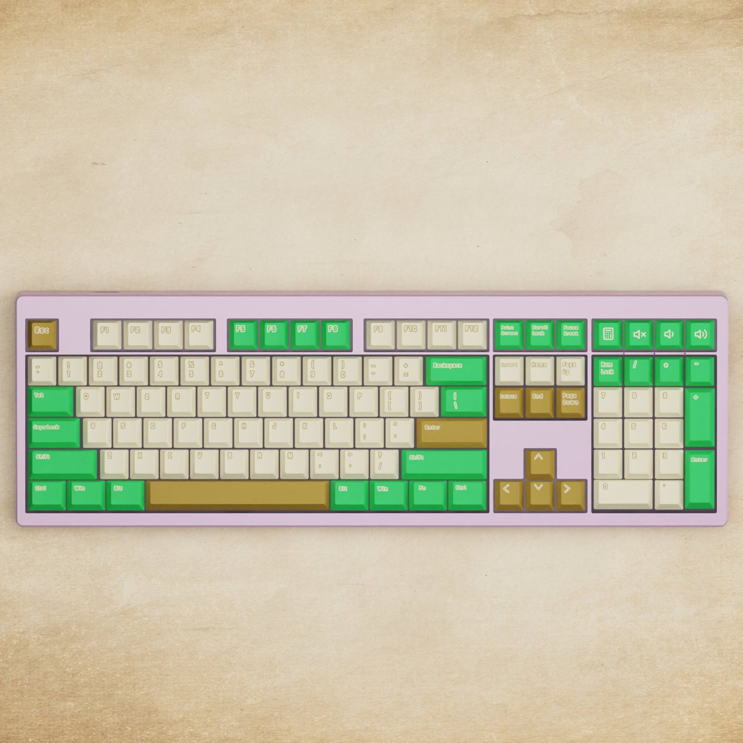 Monsgeek M5 - 100% Creamy Green Mechanical Keyboard - Goblintechkeys