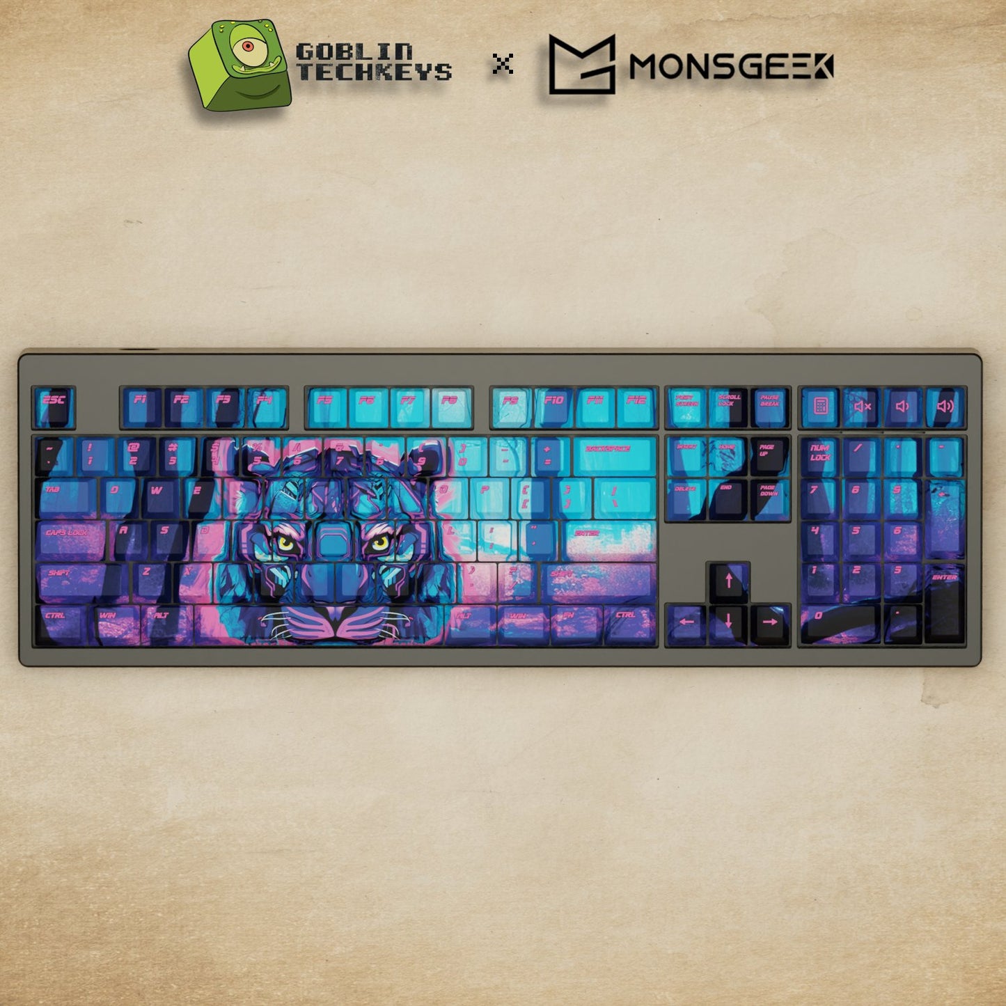 Monsgeek M5 - 100% CyberTiger Mechanical Keyboard - Goblintechkeys