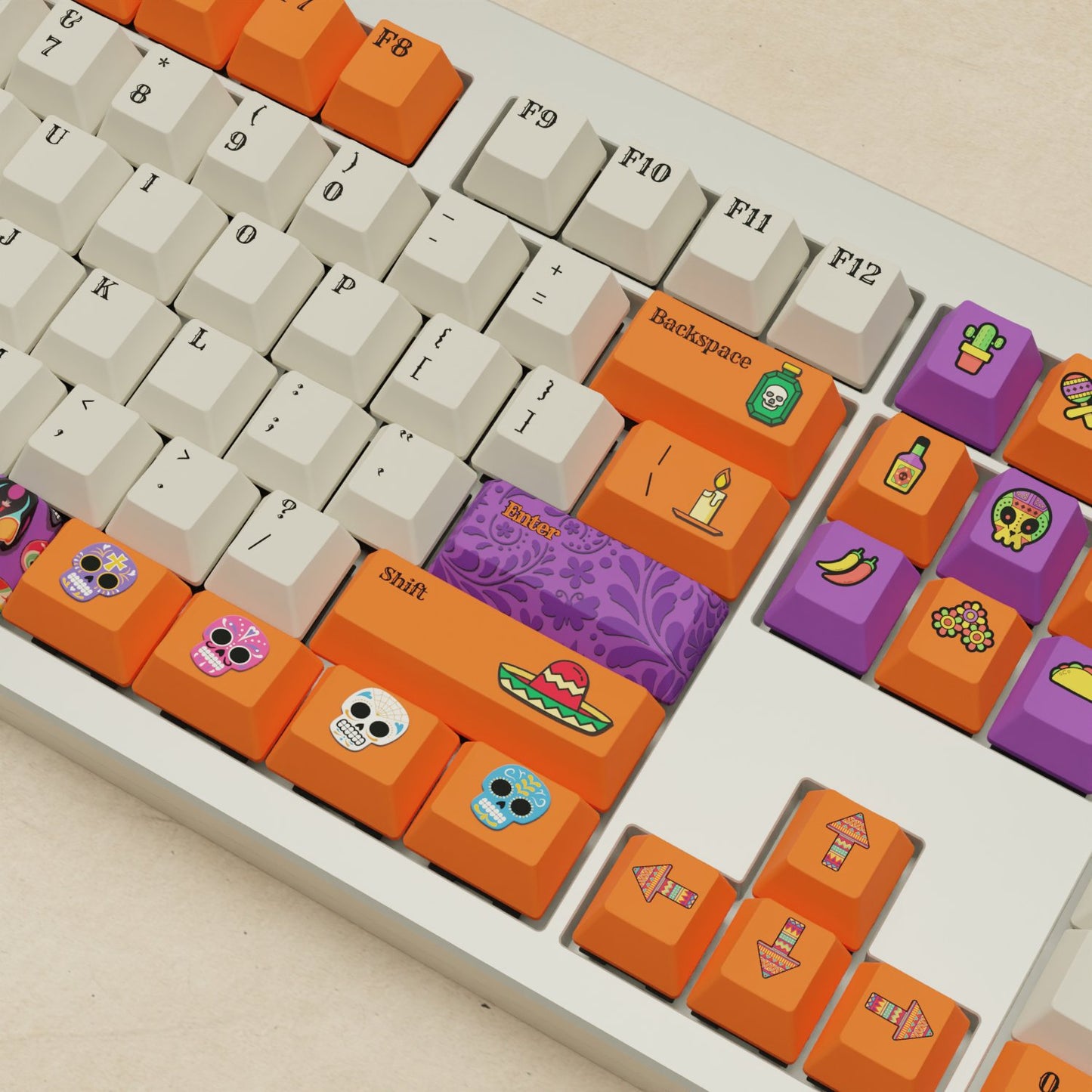 Monsgeek M5 - 100% Dia De Muertos Mechanical Keyboard - Goblintechkeys