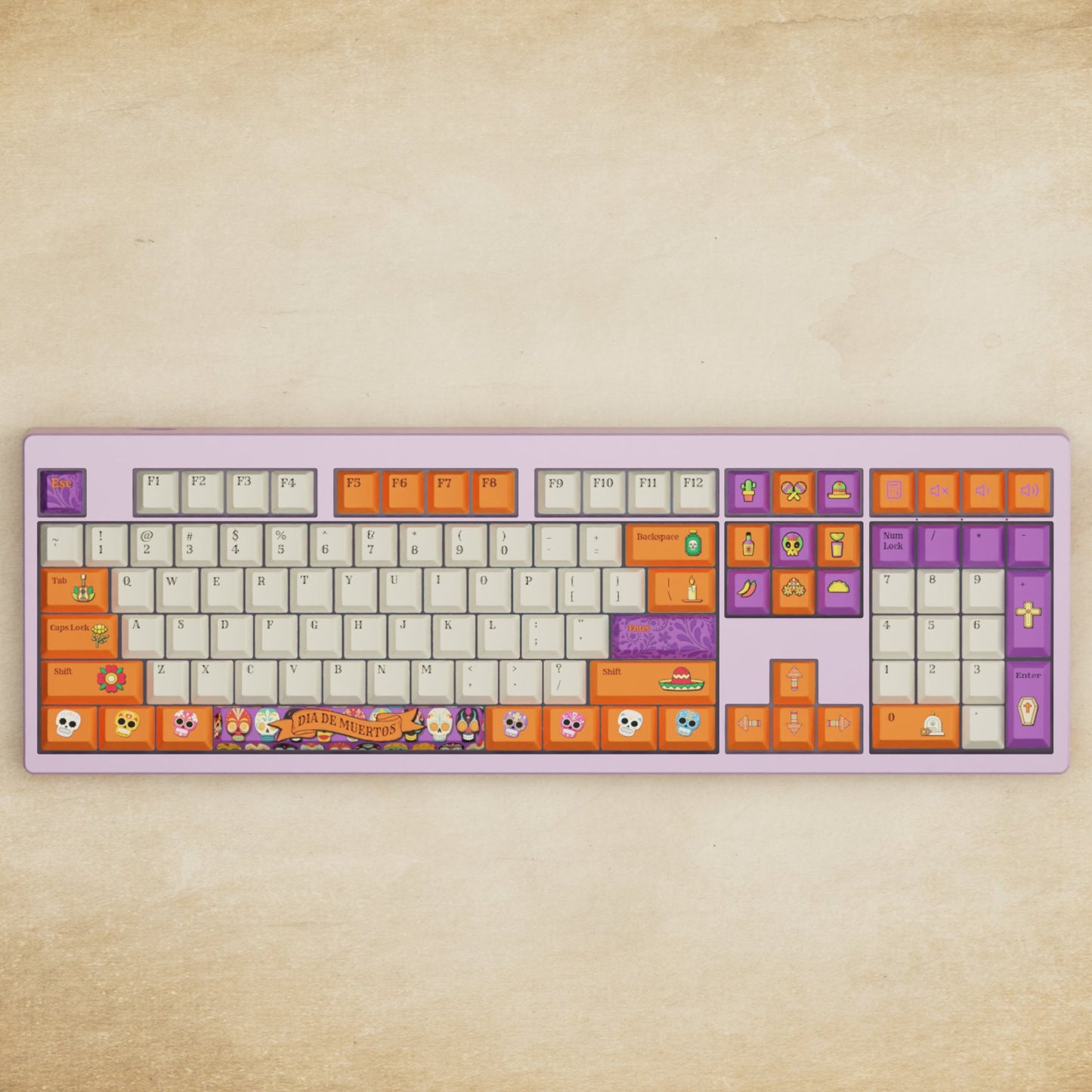 Monsgeek M5 - 100% Dia De Muertos Mechanical Keyboard - Goblintechkeys
