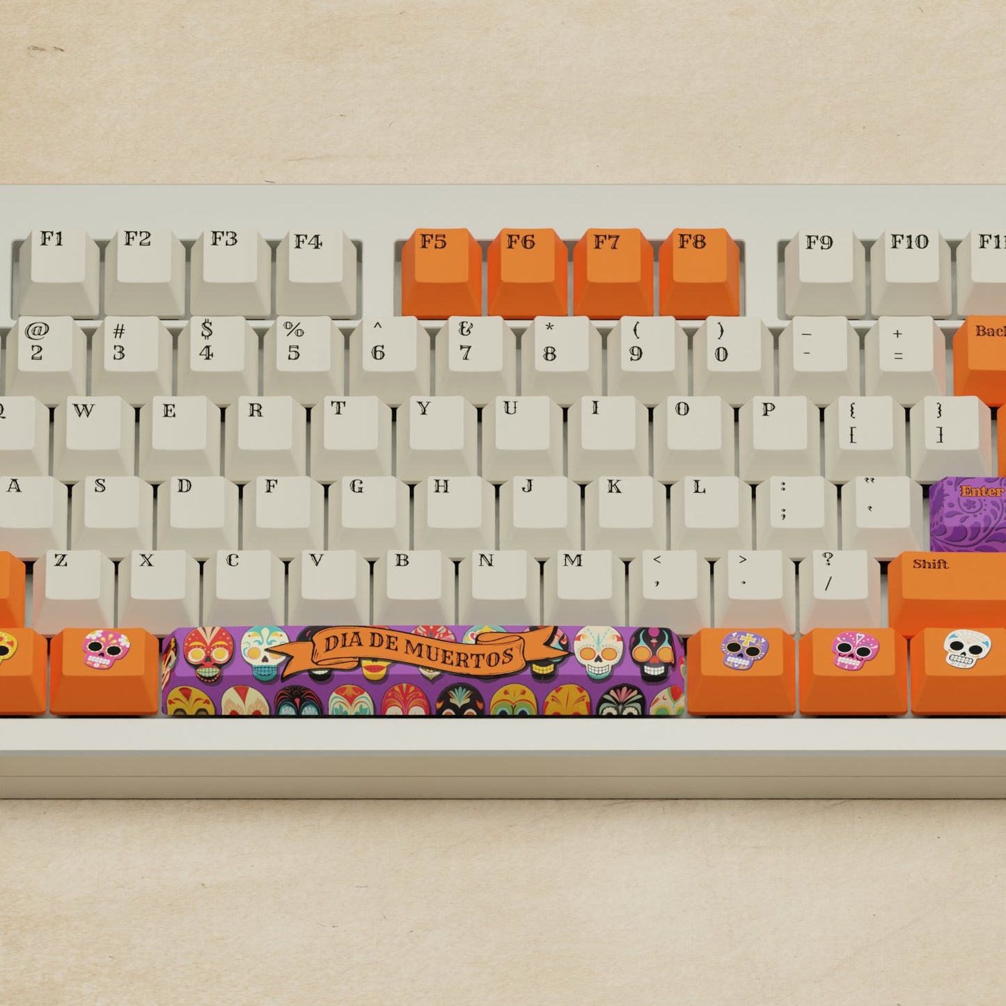 Monsgeek M5 - 100% Dia De Muertos Mechanical Keyboard - Goblintechkeys