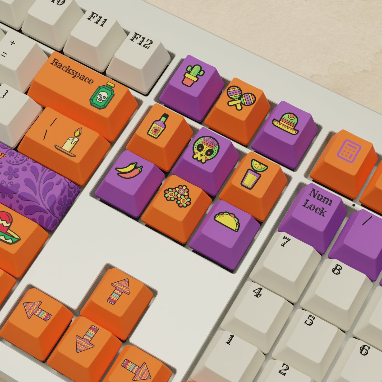 Monsgeek M5 - 100% Dia De Muertos Mechanical Keyboard - Goblintechkeys