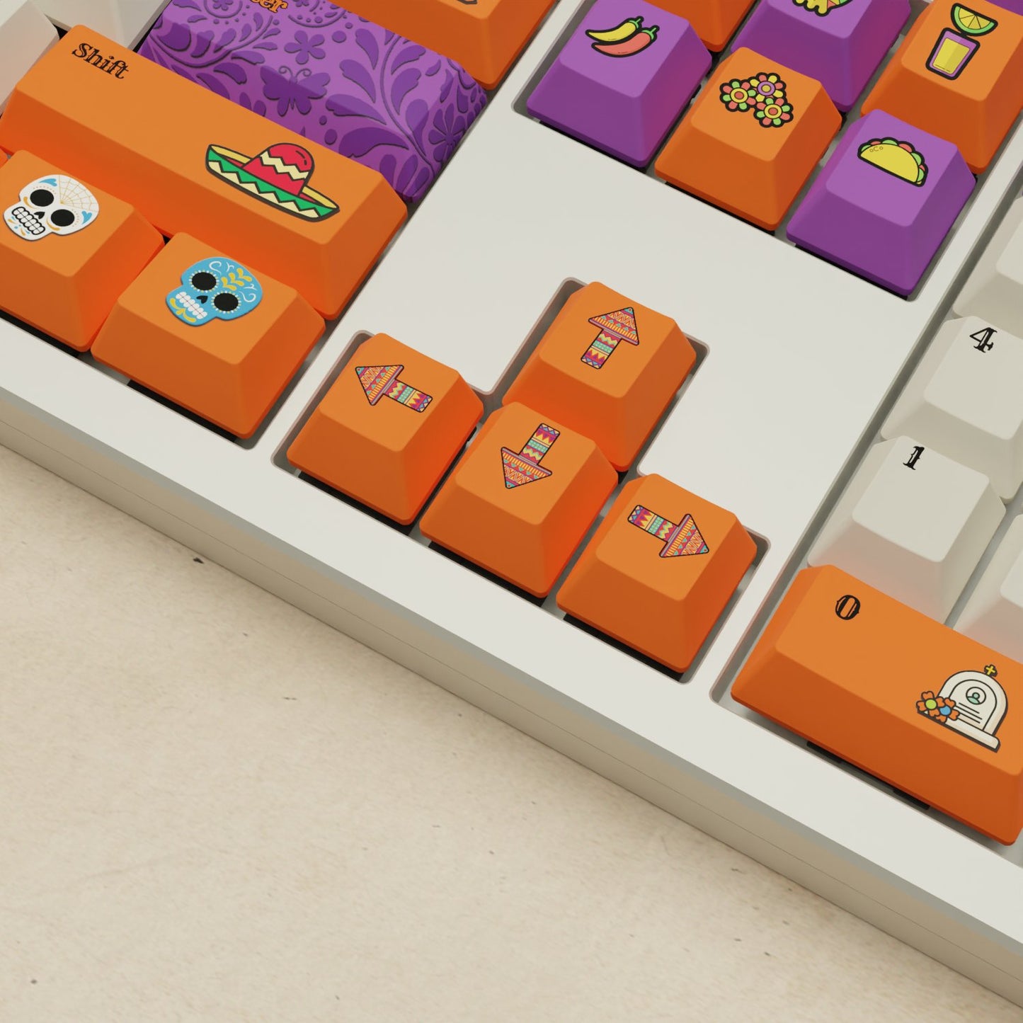 Monsgeek M5 - 100% Dia De Muertos Mechanical Keyboard - Goblintechkeys