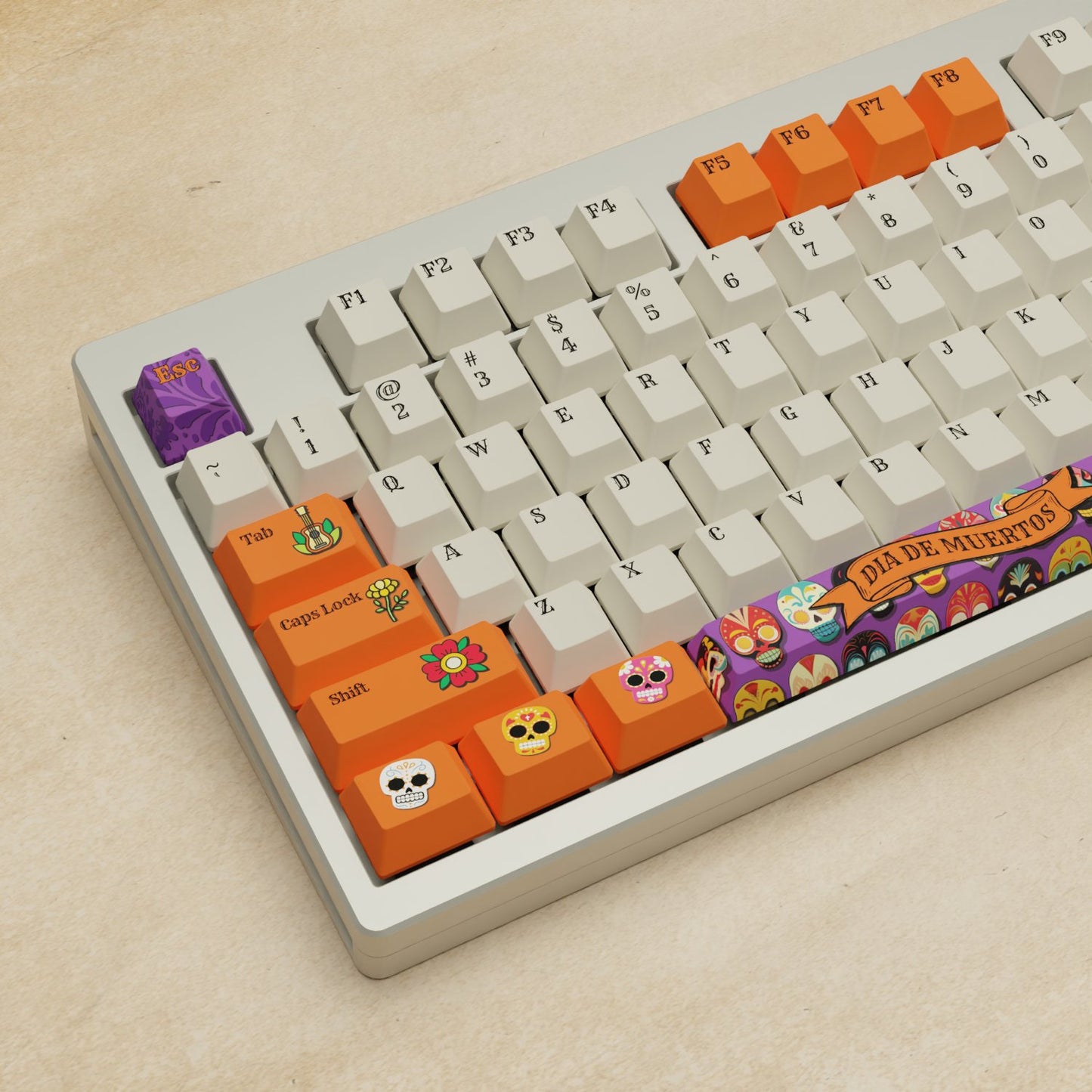 Monsgeek M5 - 100% Dia De Muertos Mechanical Keyboard - Goblintechkeys
