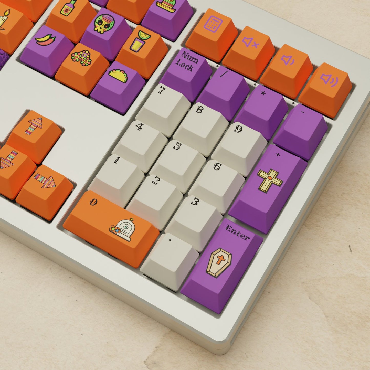 Monsgeek M5 - 100% Dia De Muertos Mechanical Keyboard - Goblintechkeys